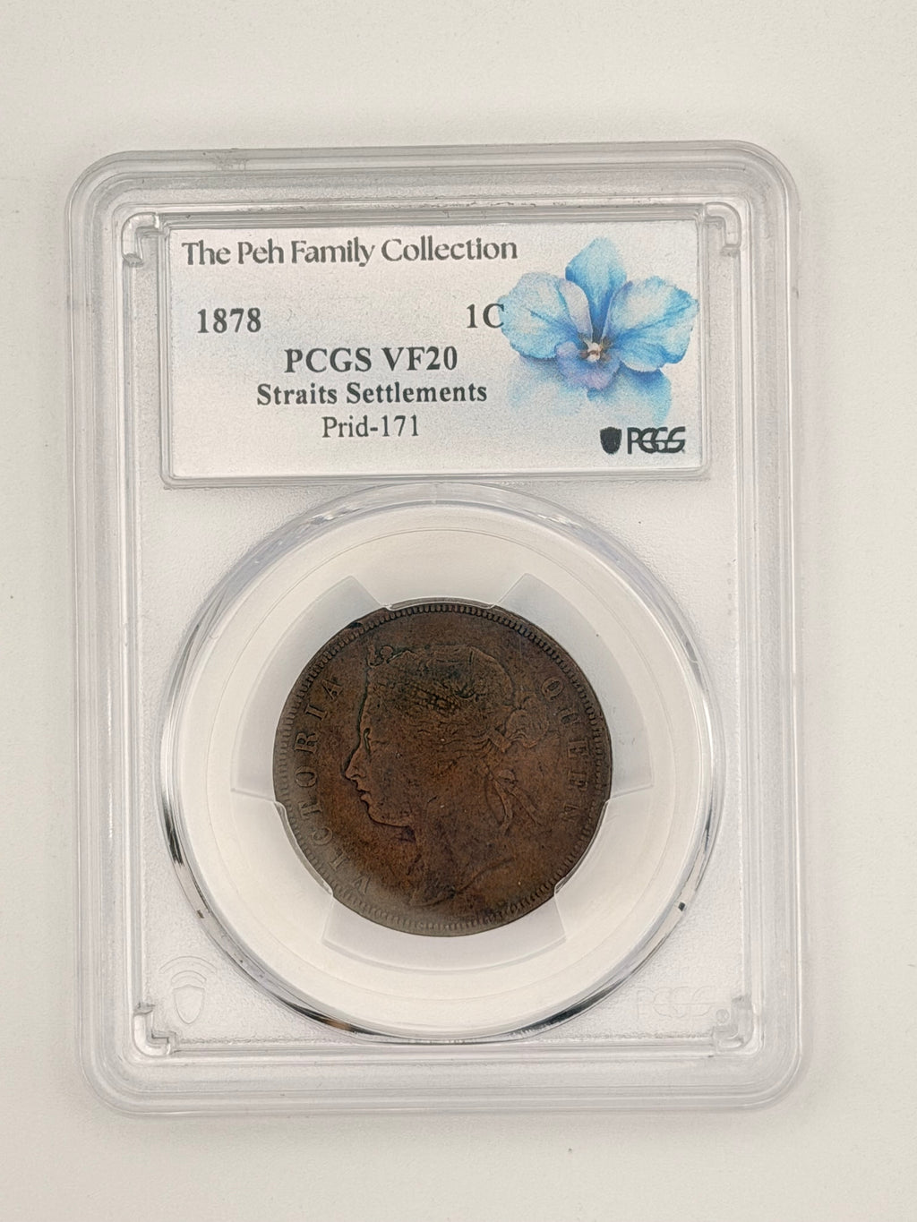 1878 Straits Settlement 1C VF20 Prid-171 Coin