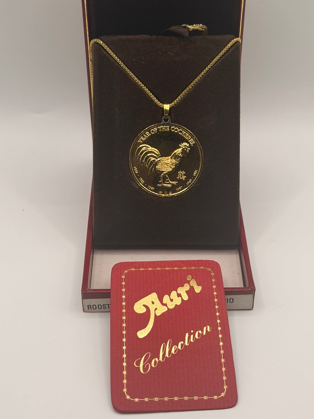 Singapore Year of the Rooster 24K Gold Plated Necklace - Scorpio
