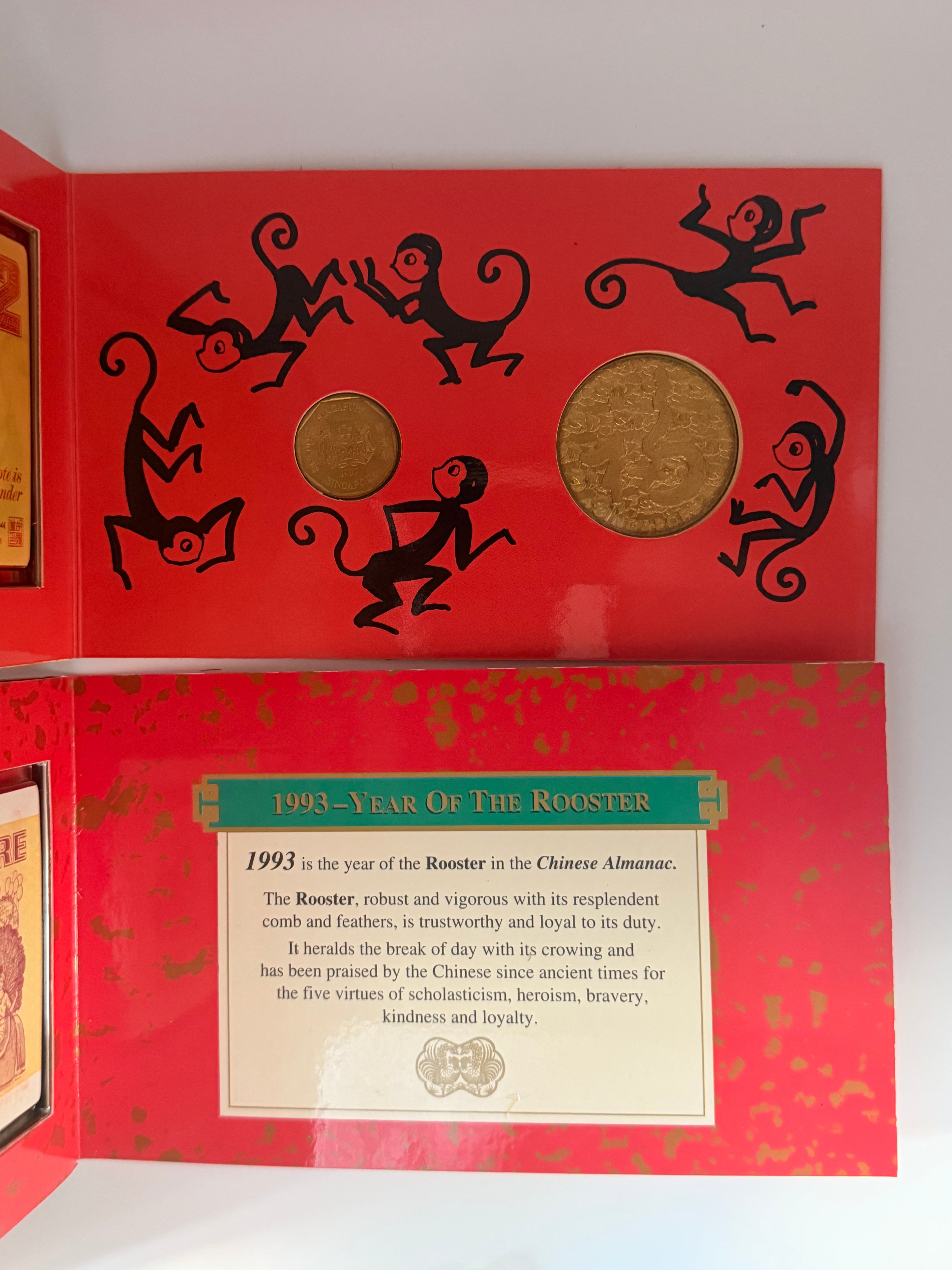 [Set of 2] 1992 & 1993 Singapore Uncirculated Coin Set