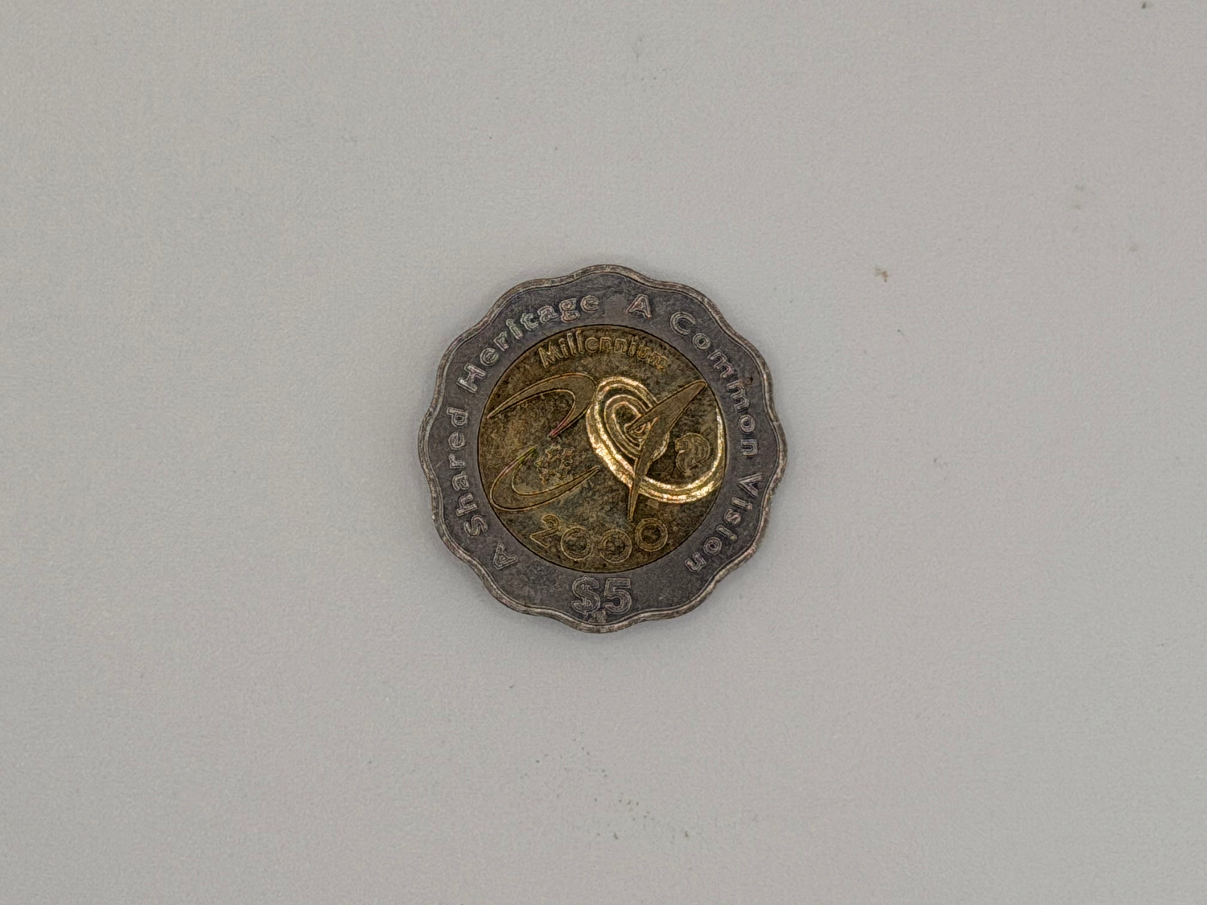 2000年新加坡千禧年5元硬币