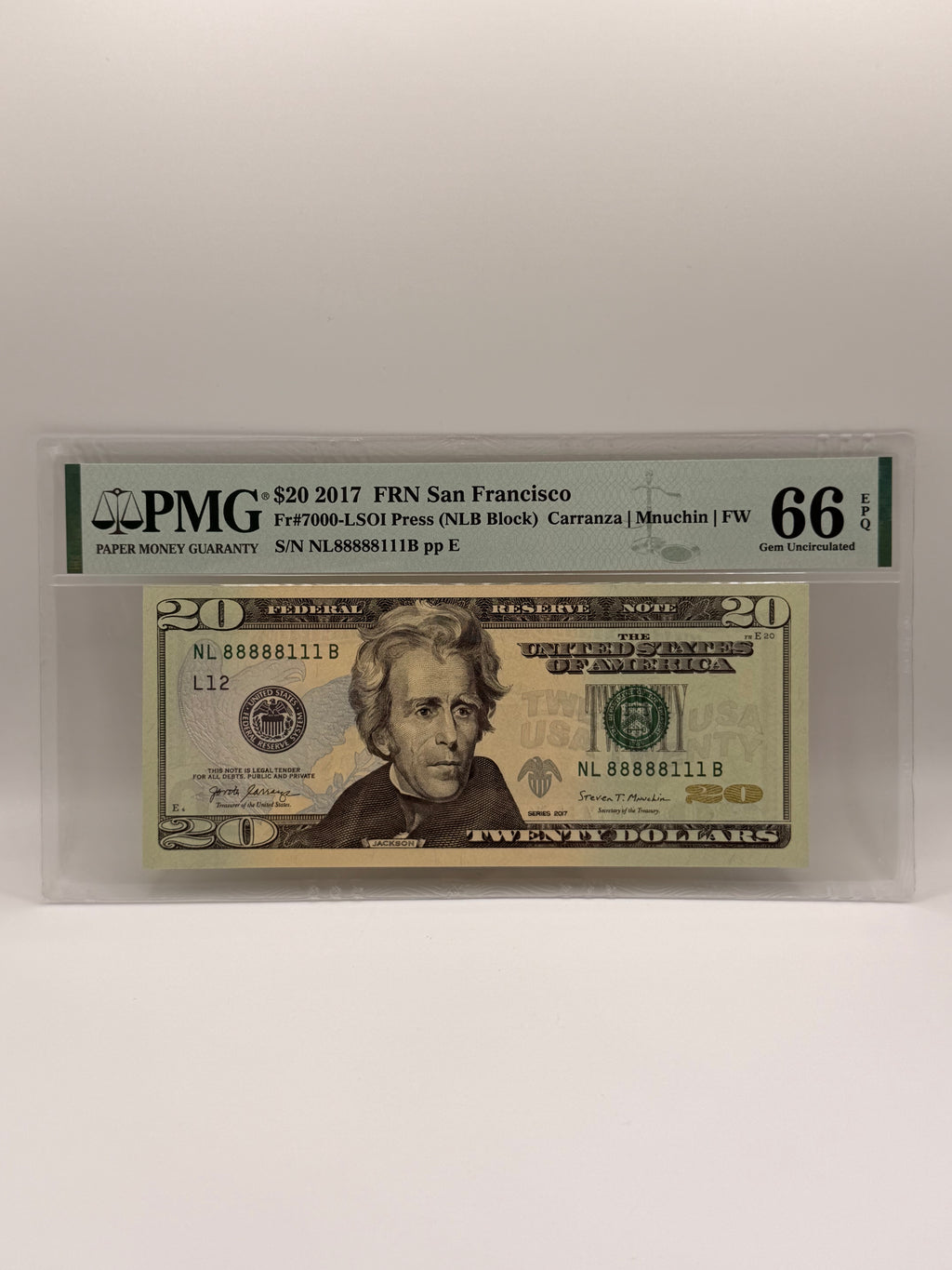 2017 US San Francisco $20 Banknote