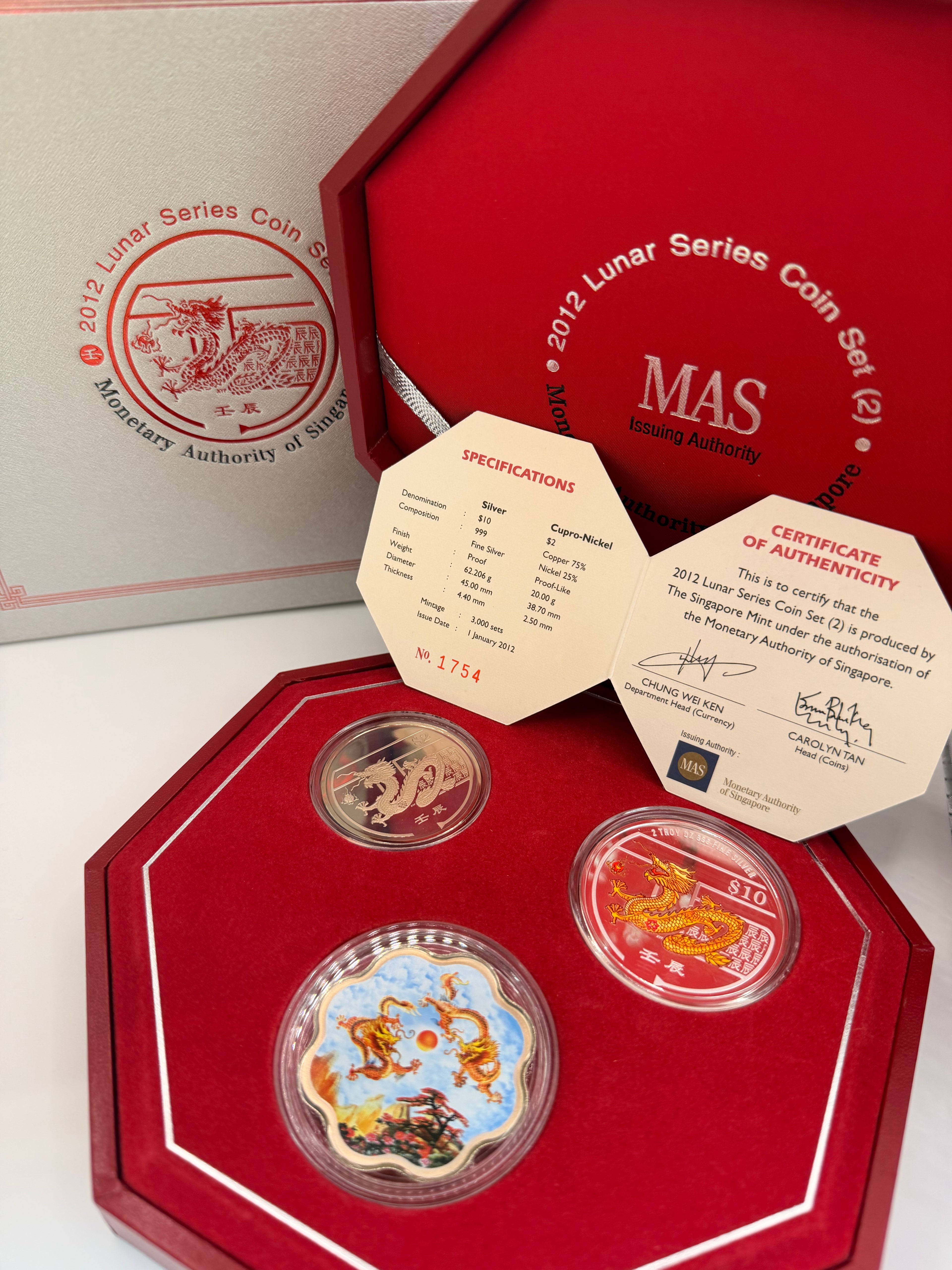 2012年新加坡生肖系列纪念币（龙年）