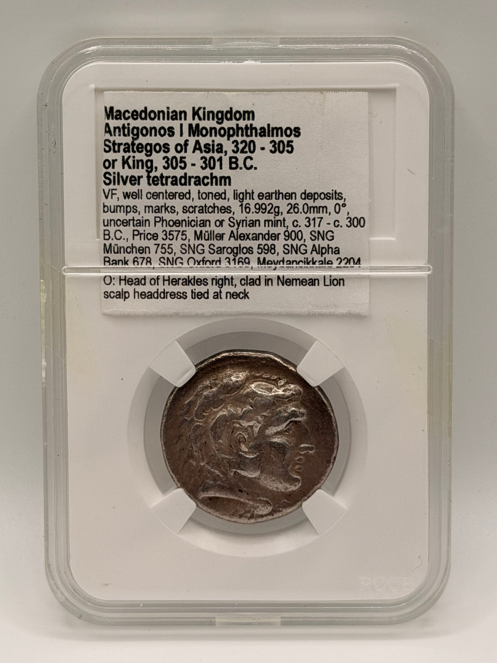305 - 301 B.C Macedonian Kingdom Antigonos Monophthalmos Strategos of Asia