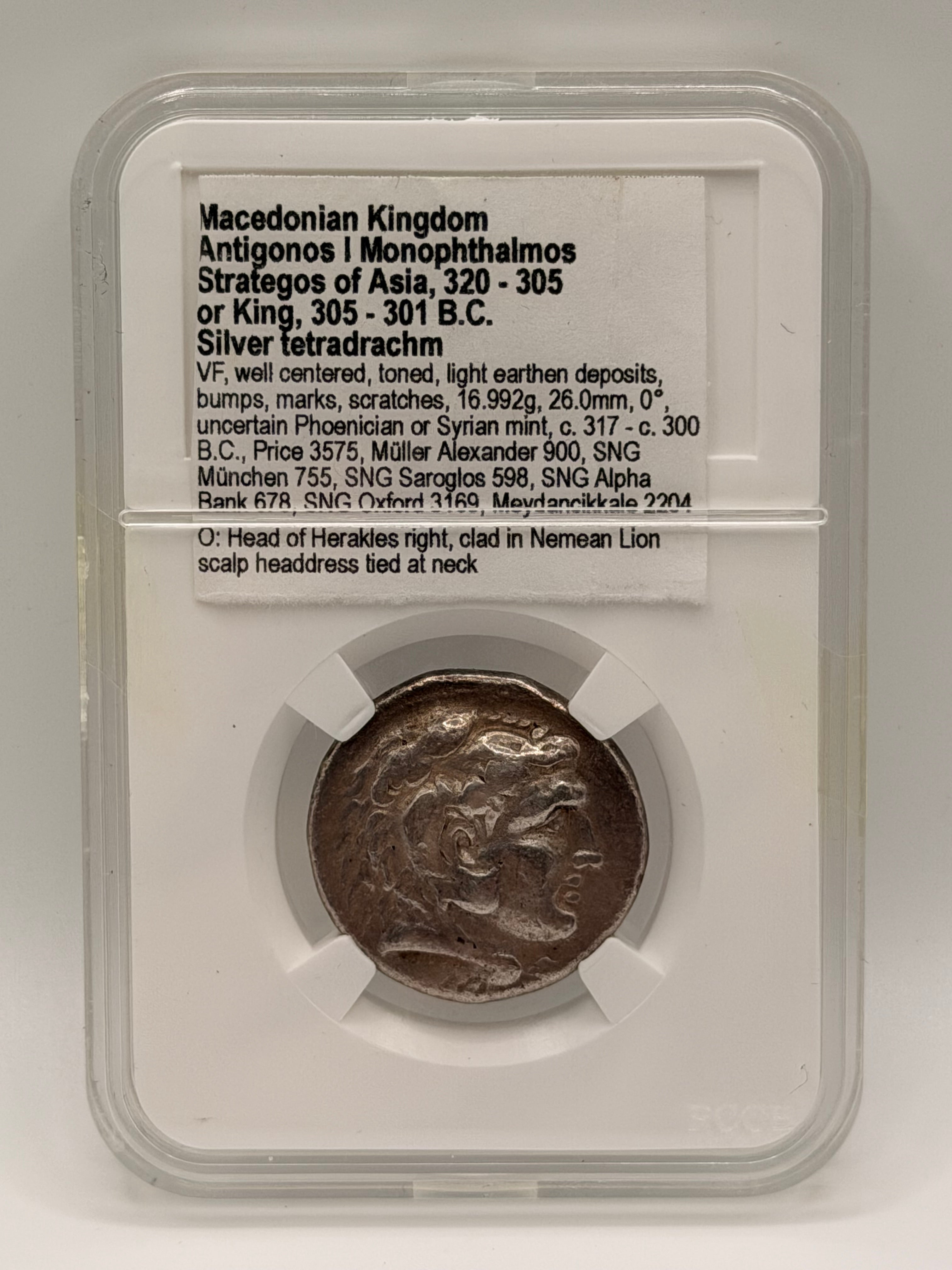 305 - 301 B.C Macedonian Kingdom Antigonos Monophthalmos Strategos of Asia