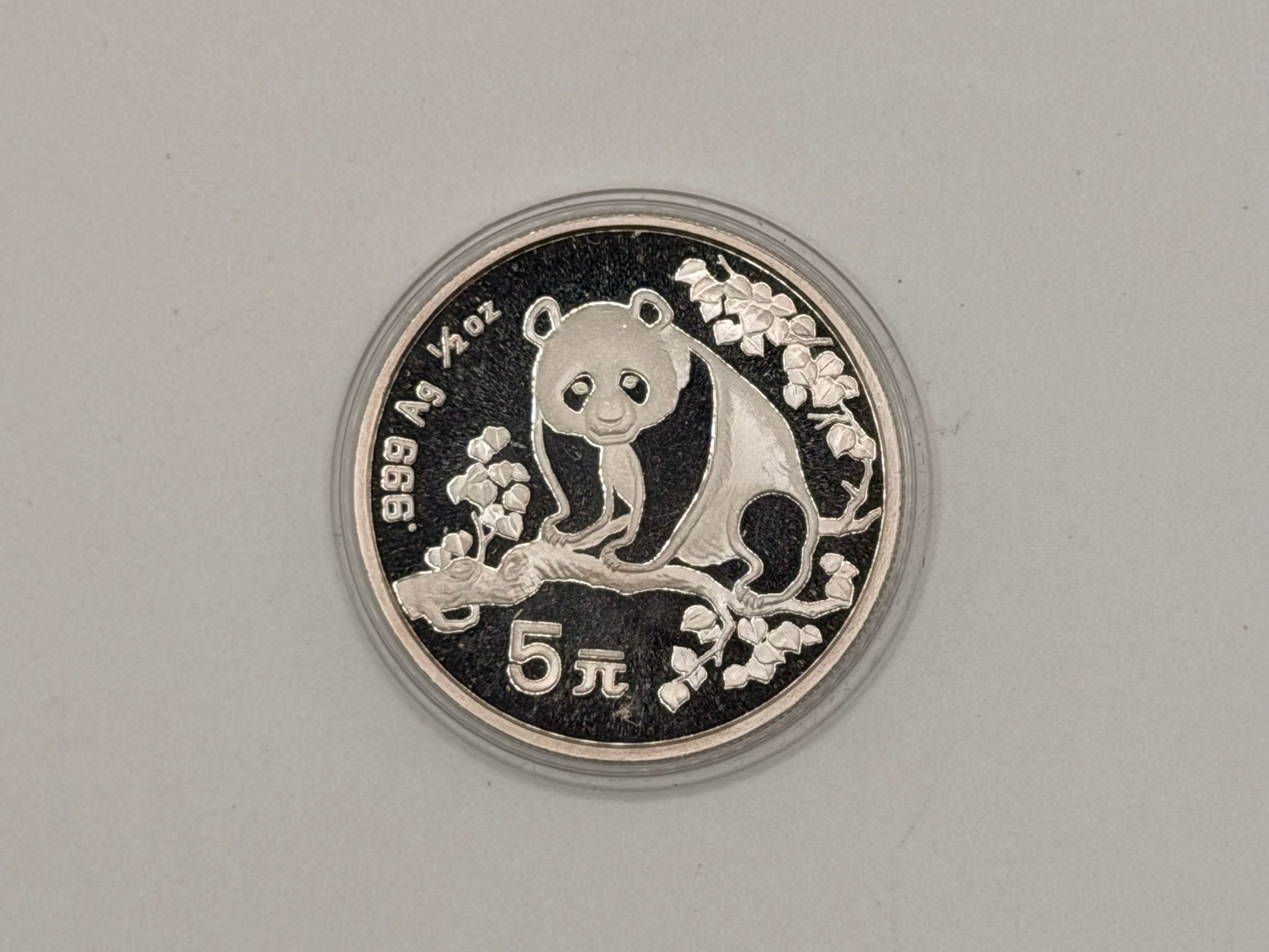 2013 China Panda 5 Yuan 1/2 Oz Silver Coin