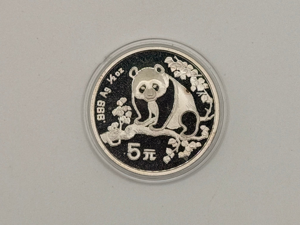 2013 China Panda 5 Yuan 1/2 Oz Silver Coin