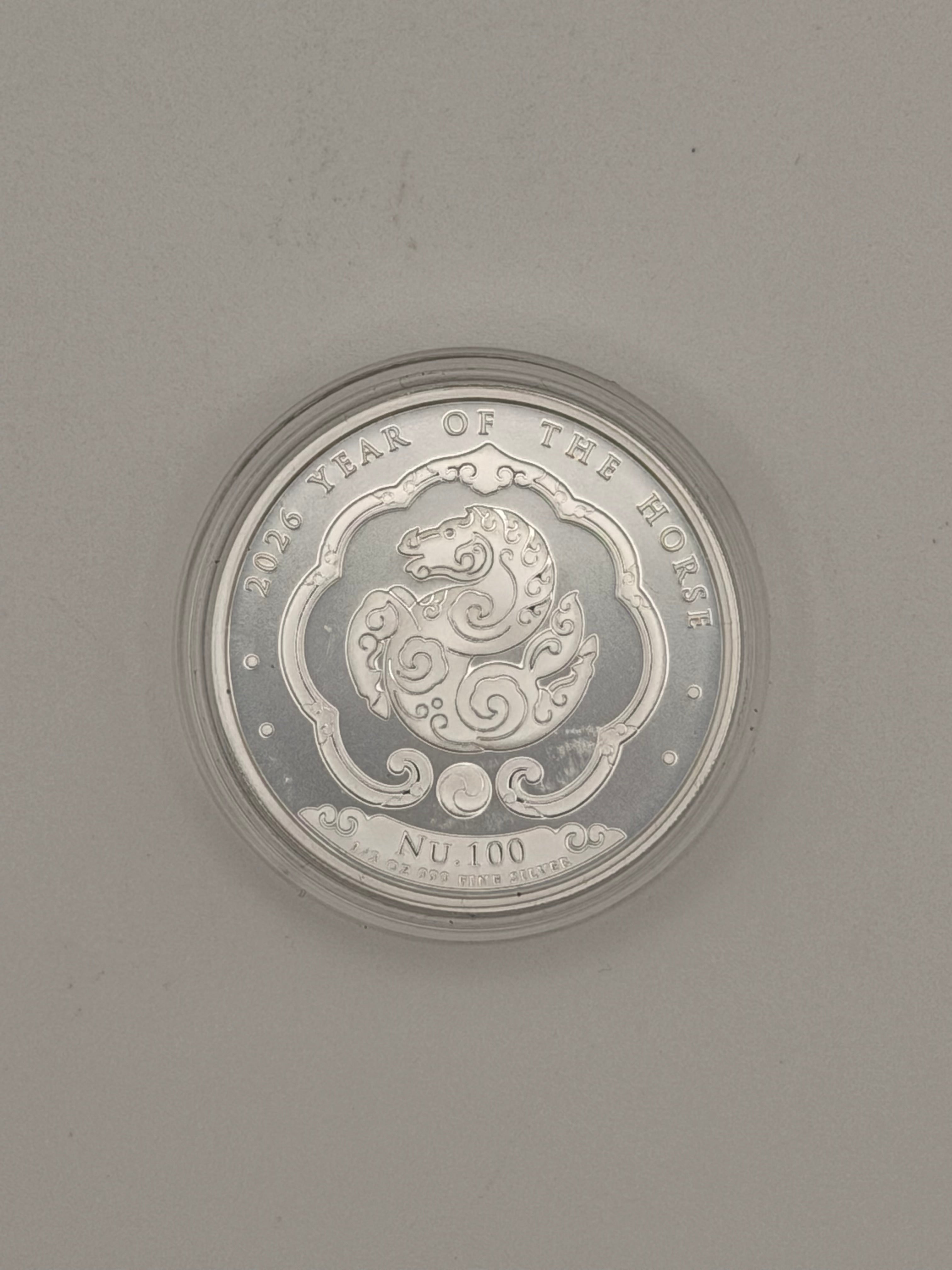 2026 Bhutan 200 Ngultrum Year of the Horse Silver Coin