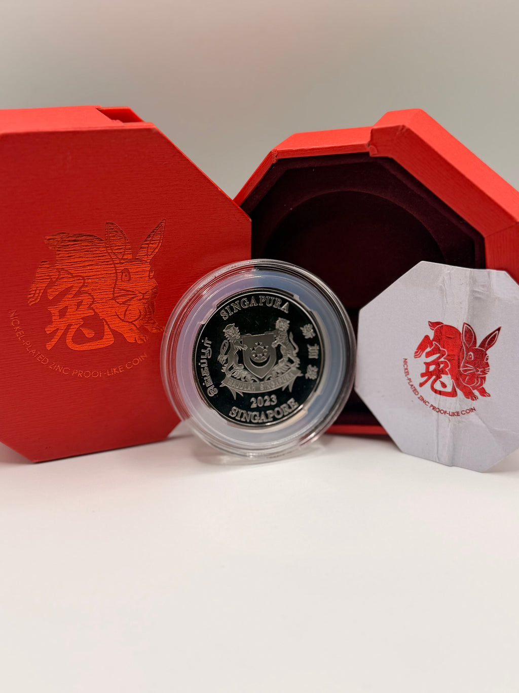 2023 Singapore Lunar $2 Nickel-Plated Zinc Proof-like Coin (Year of Rabbit)