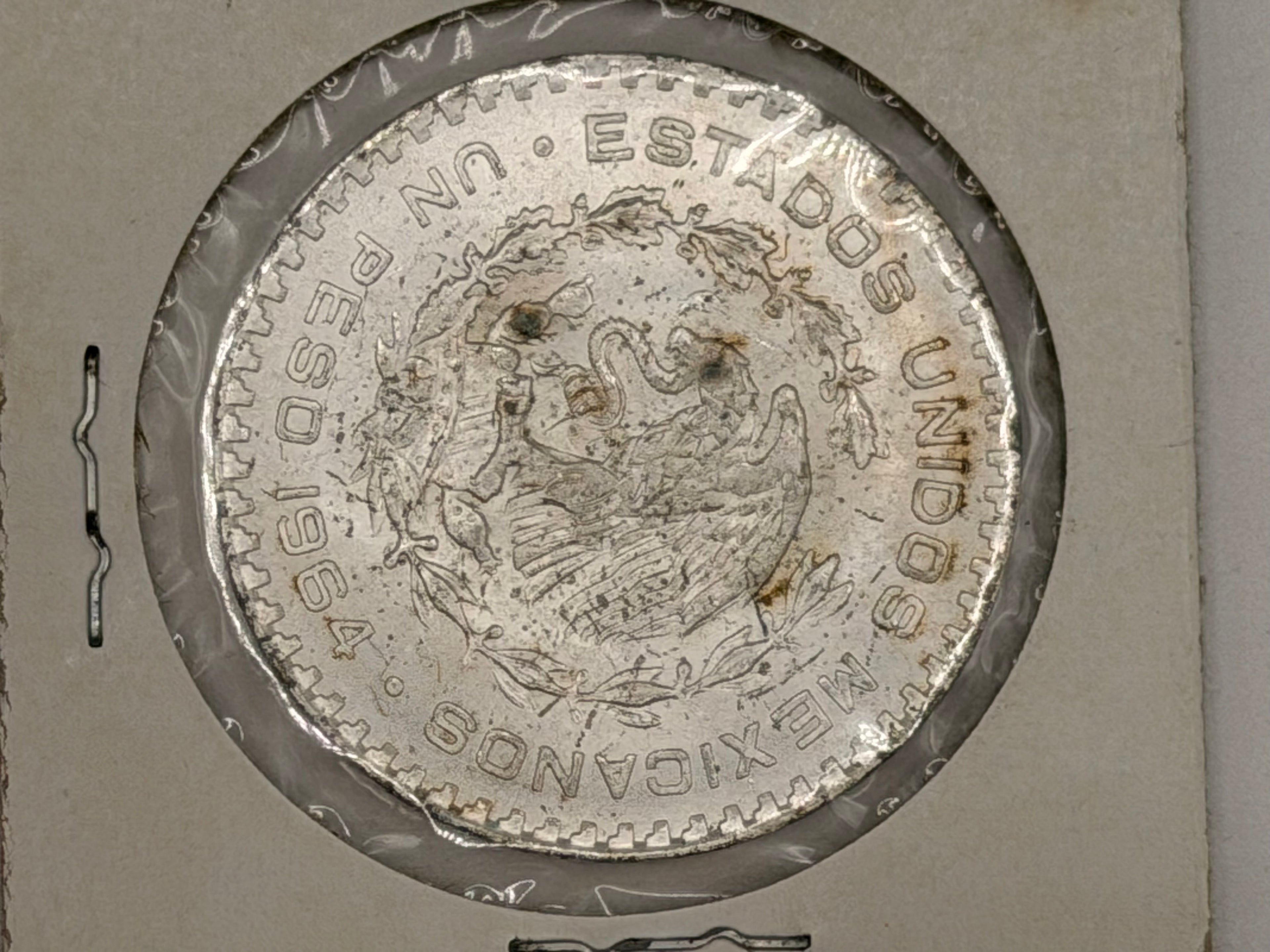 1964 Mexico 1 Peso Tepalcate Coin