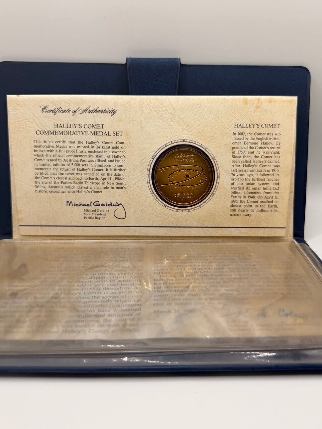 1986 Halley’s Comet Commemorative Medal Set