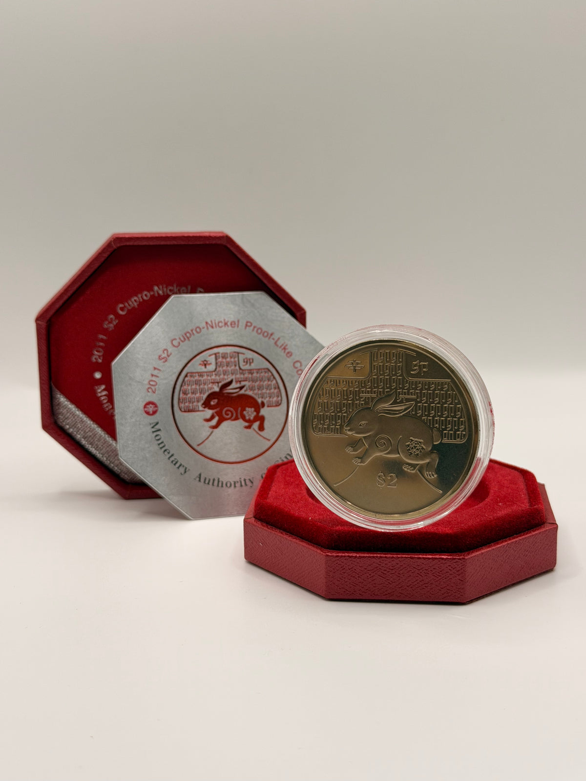 2011 Singapore $2 Cupro-Nickel Coin (Year of the Rabbit)