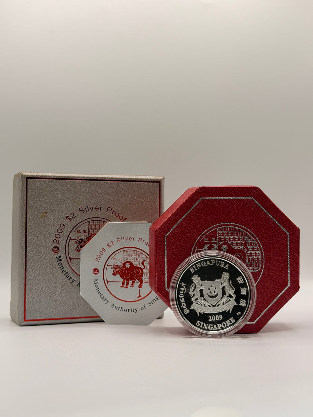 2009 Singapore $2 Silver Proof Coin (Year of the Ox)