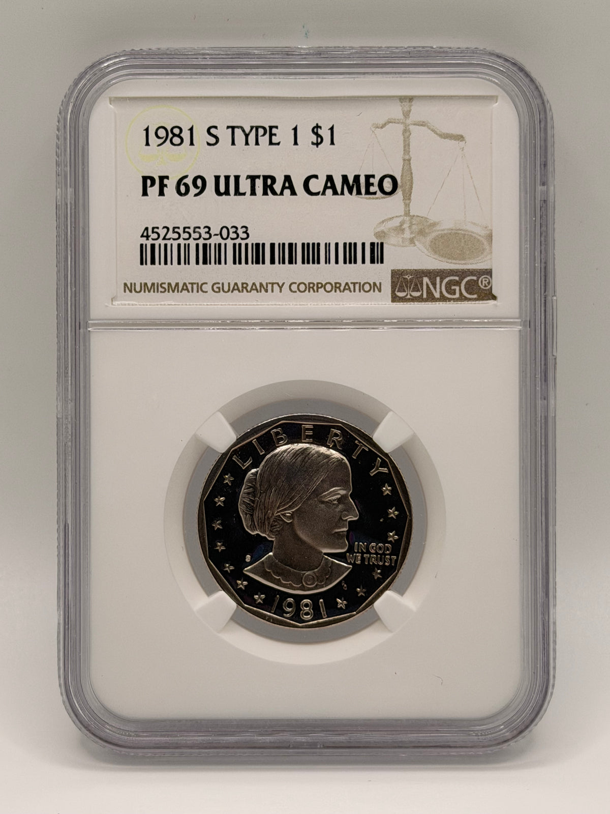 1981 US S Type 1 $1 PF69 Ultra Cameo Coin
