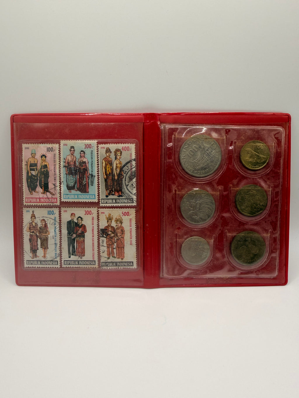 1971 - 1991 Indonesia Uncirculated Coin & Stamp Set