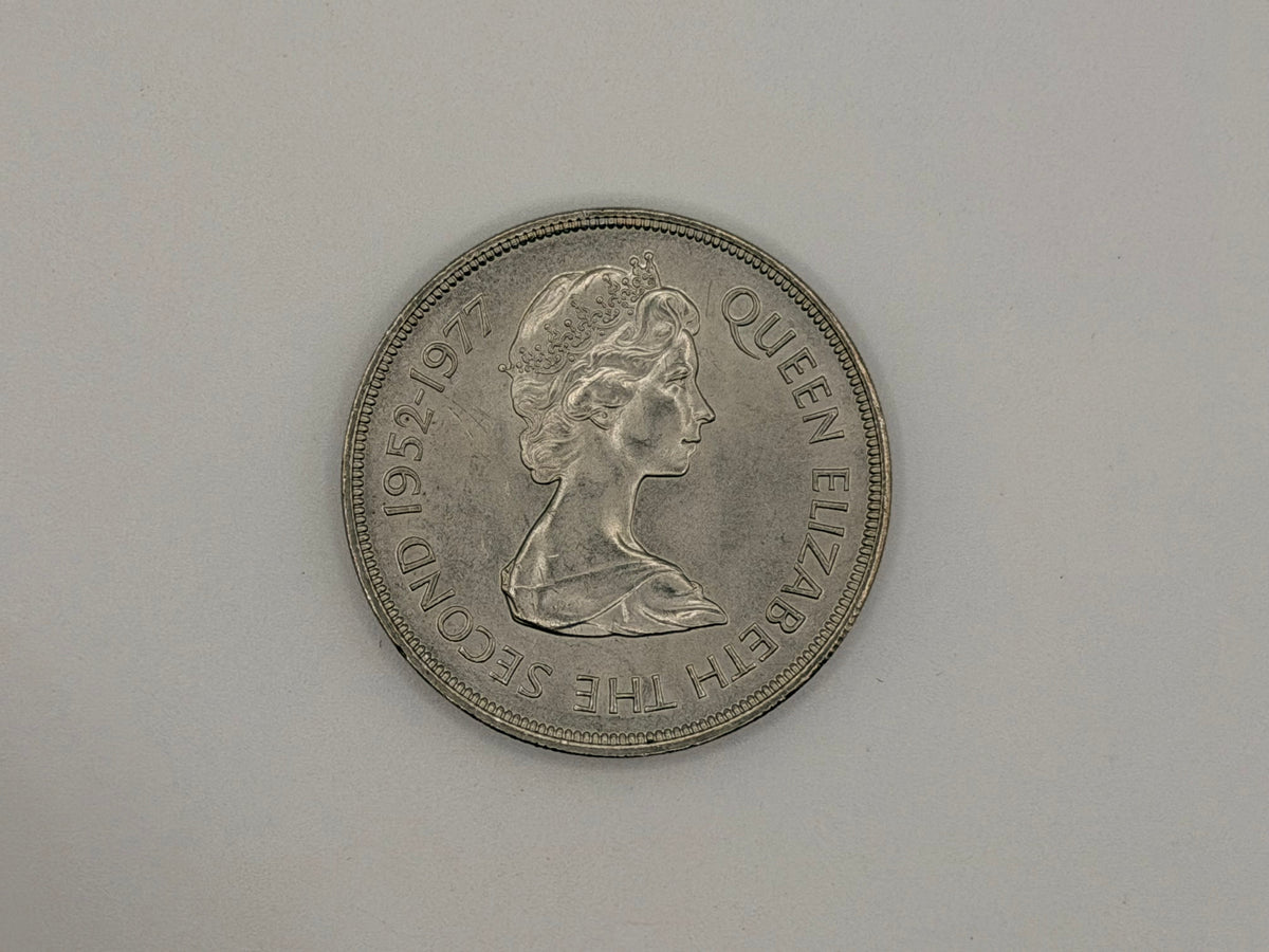 1977 Falkland Islands 50 Pence Coin