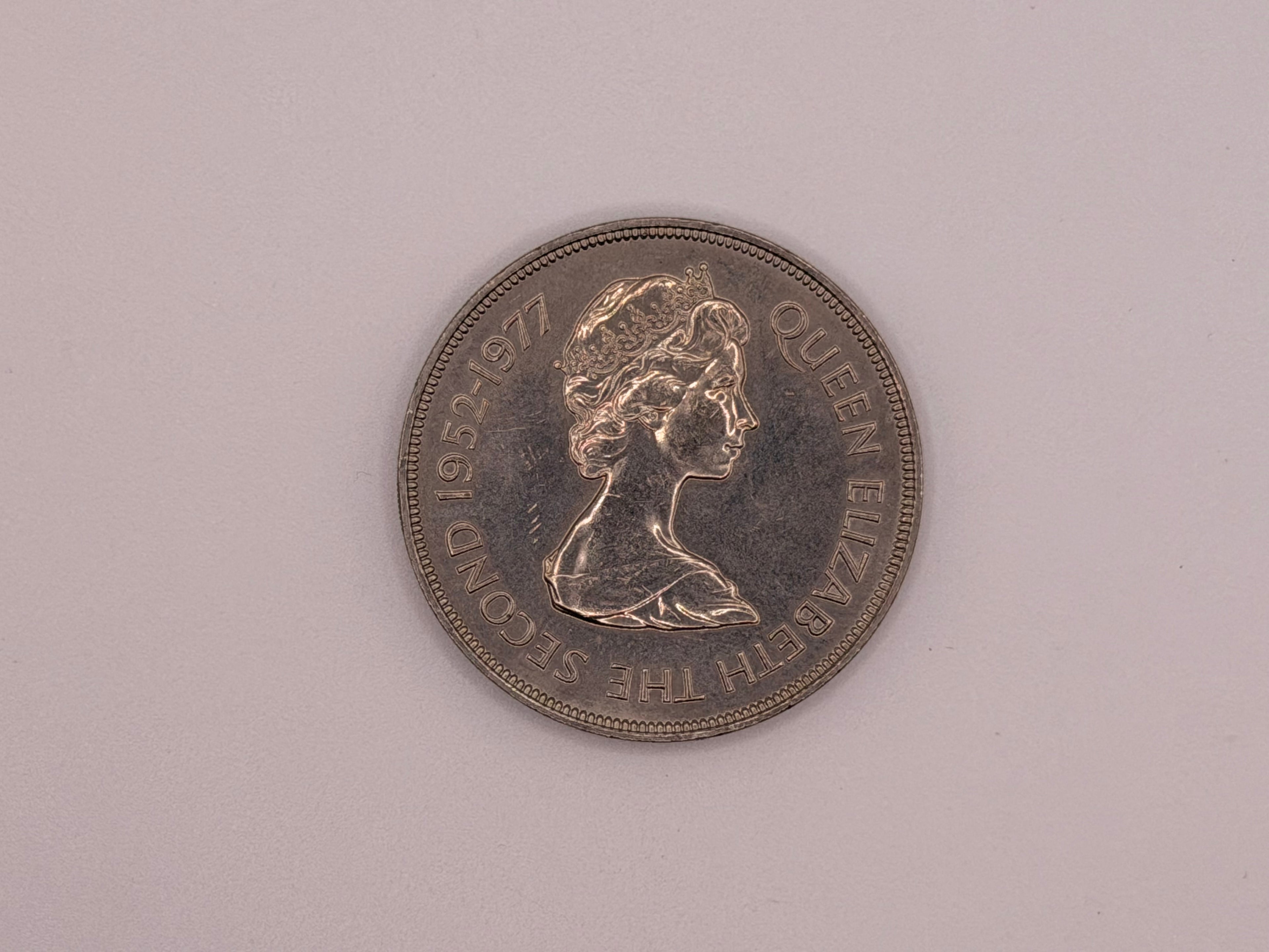 1977 Bailiwick of Jersey 25 Pence Copper-Nickel Coin