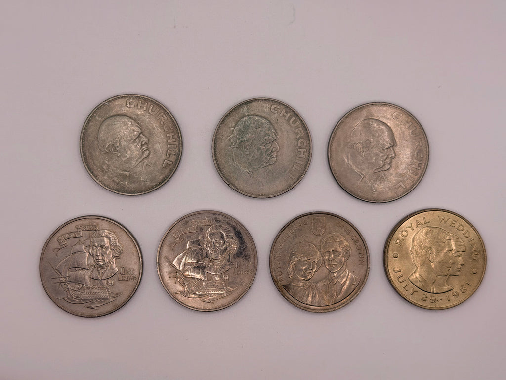 [Set of 7] 1965 - 1981 UK Elizabeth II Cupro-Nickel Coins