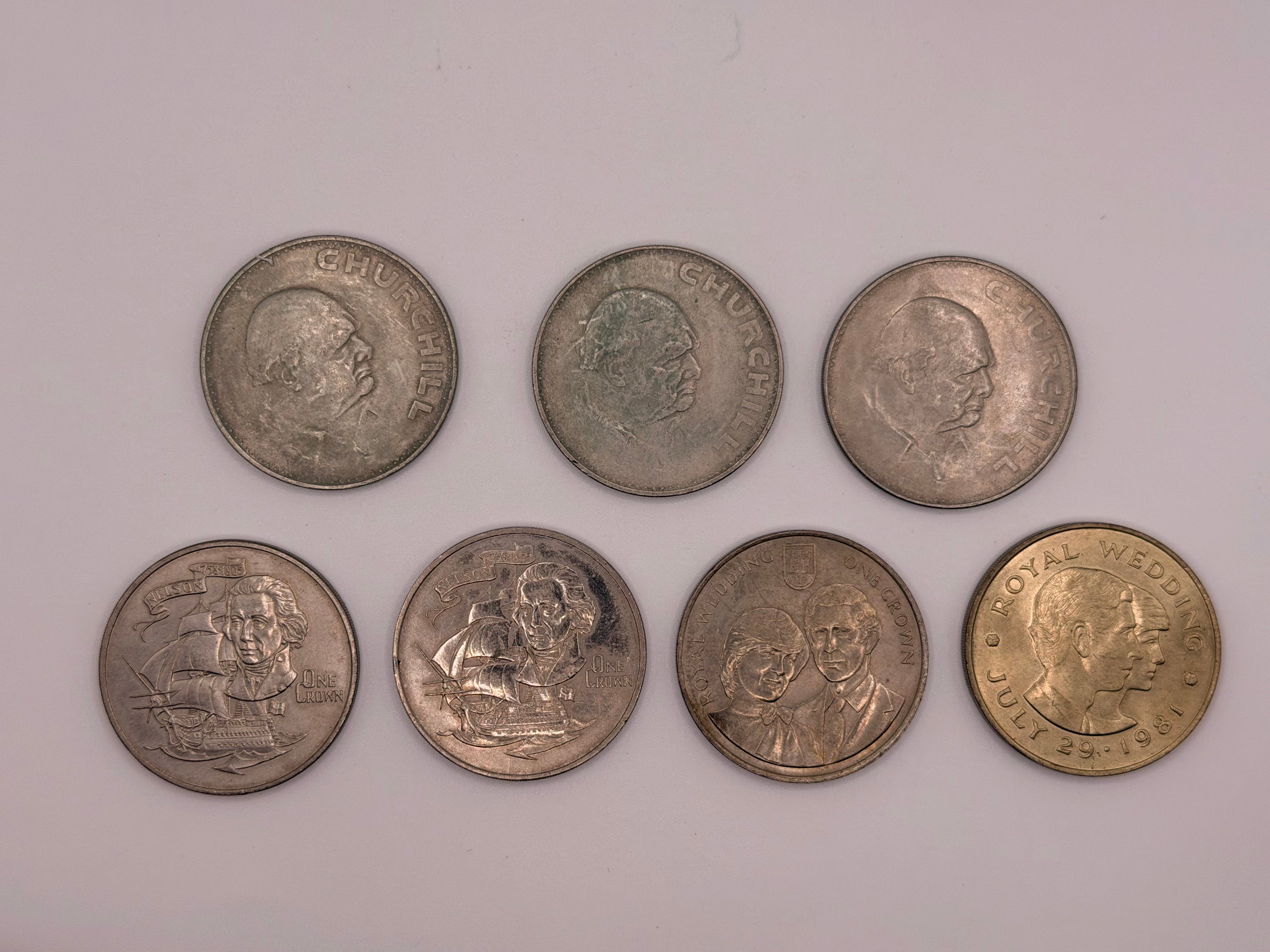 [Set of 7] 1965 - 1981 UK Elizabeth II Cupro-Nickel Coins