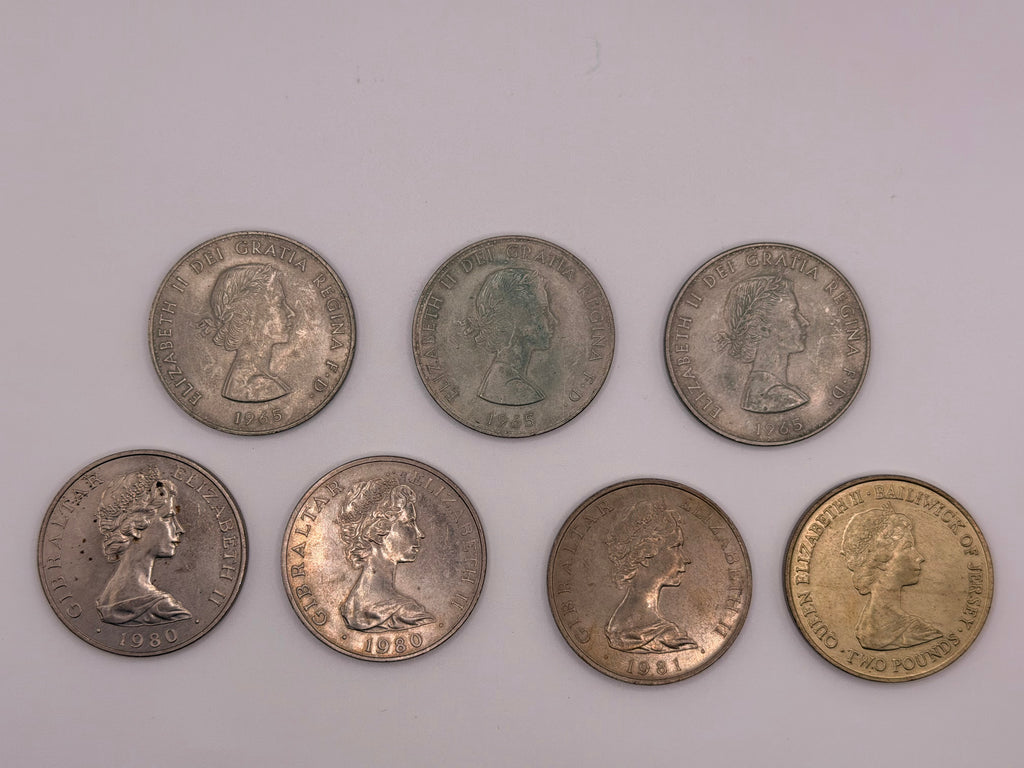 [Set of 7] 1965 - 1981 UK Elizabeth II Cupro-Nickel Coins