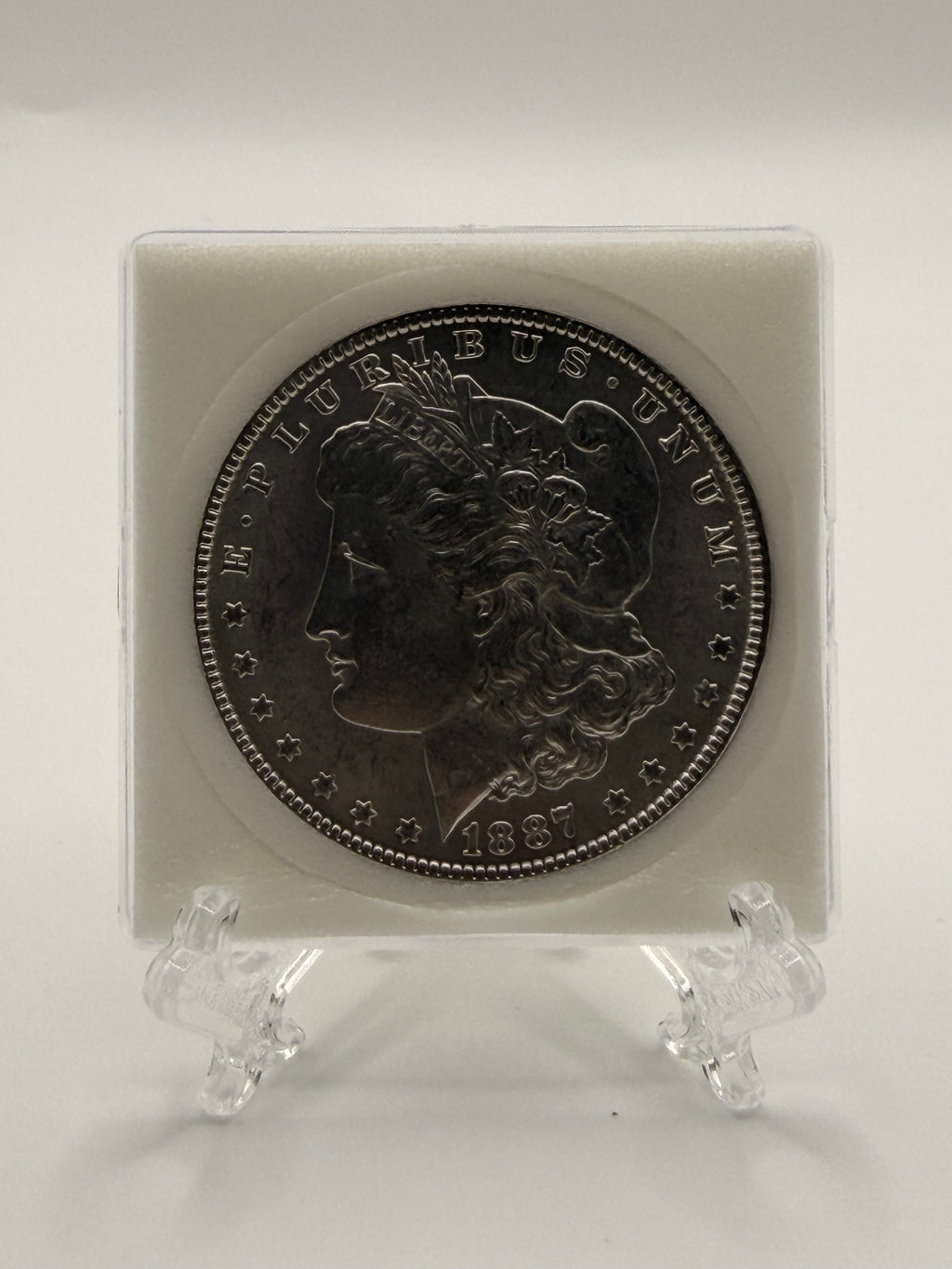 1887 US $1 Morgan Dollar Silver Coin UNC