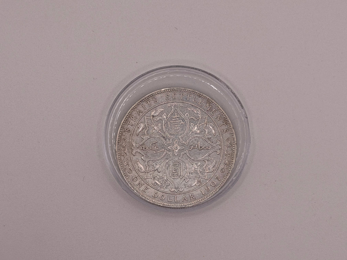 1907 Straits Settlement $1 Coin Edward VII
