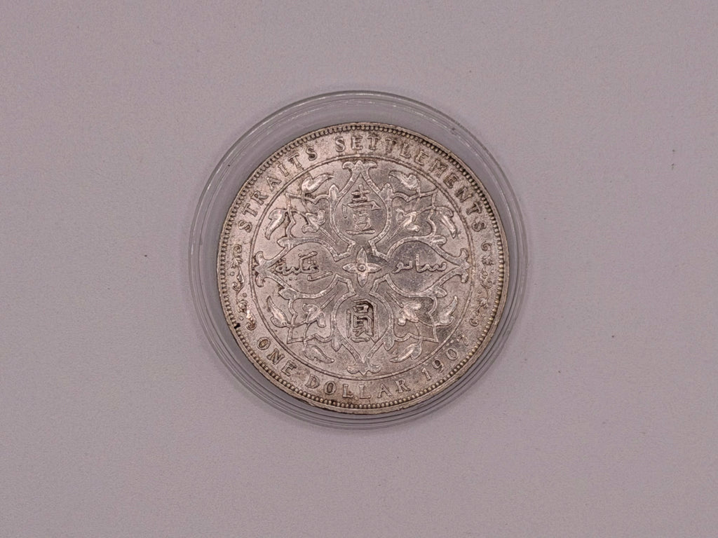 1907 Straits Settlement $1 Coin Edward VII
