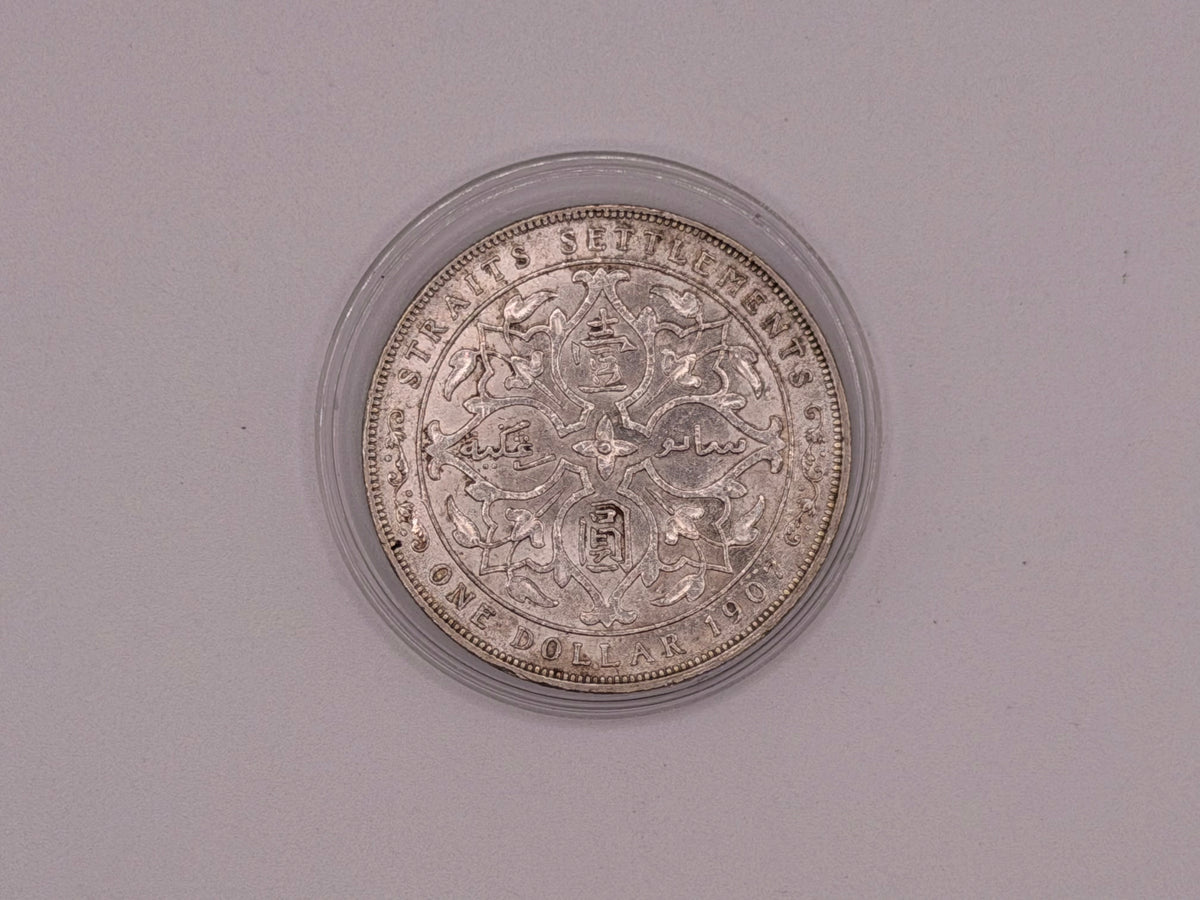 1907 Straits Settlement $1 Coin Edward VII