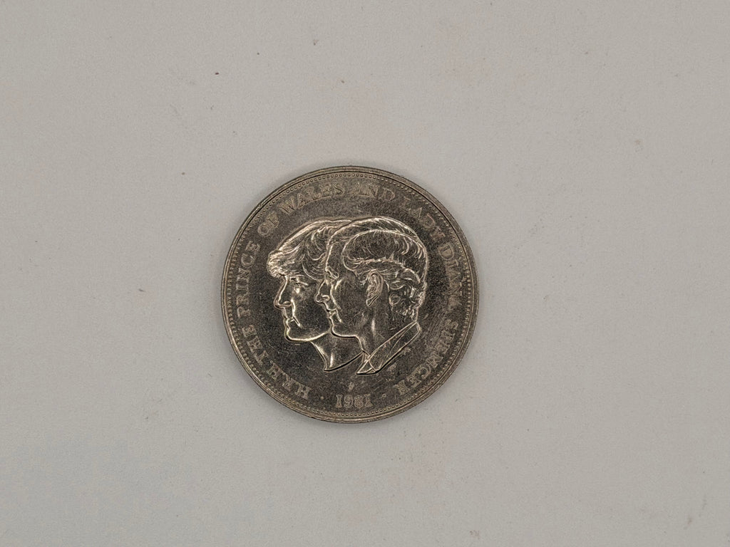 1981 UK Wedding of Prince Charles & Lady Diana Spencer 25 Pence Coin