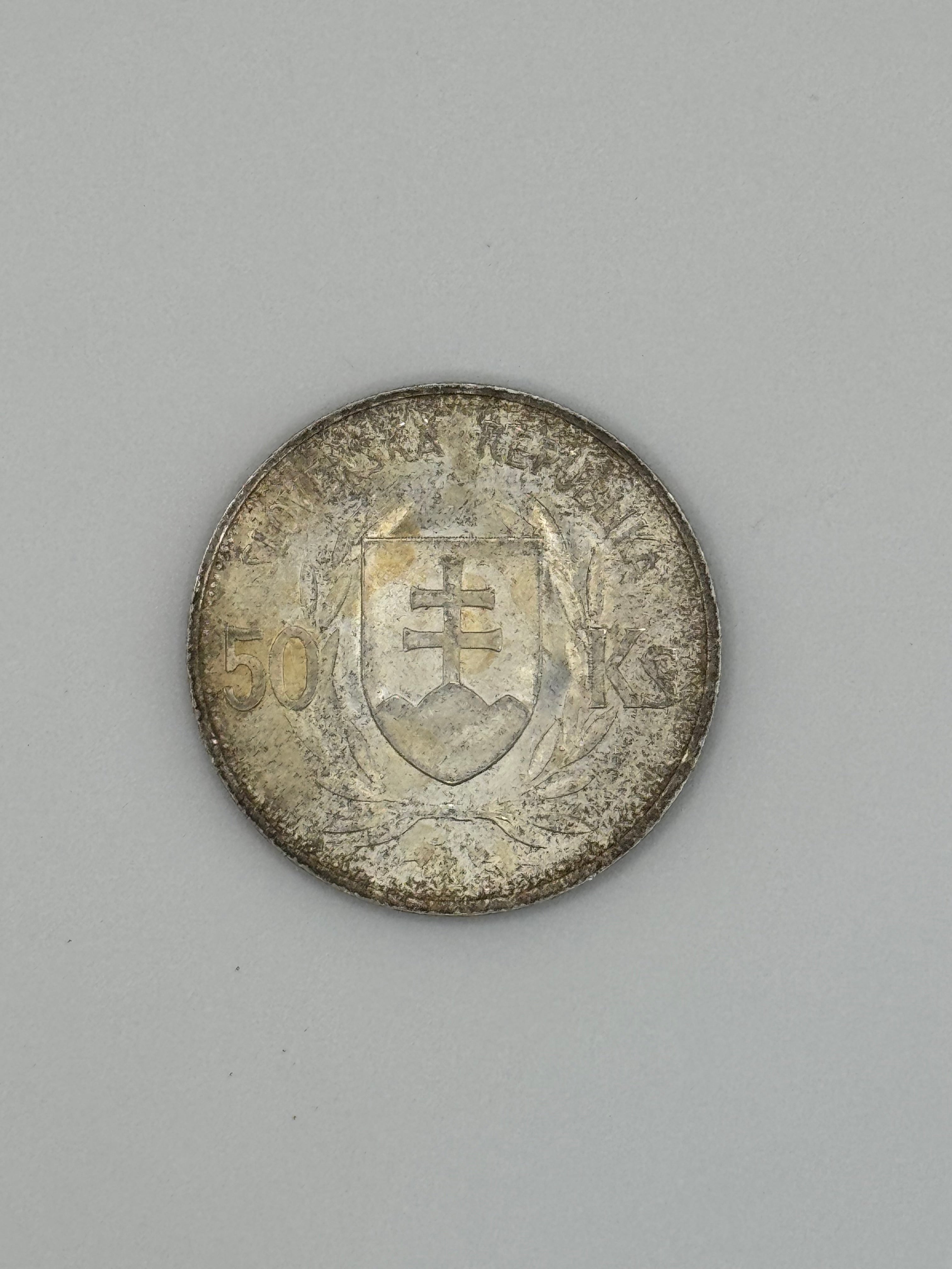 1944 - Slovakia 50 Korun Silver Coin