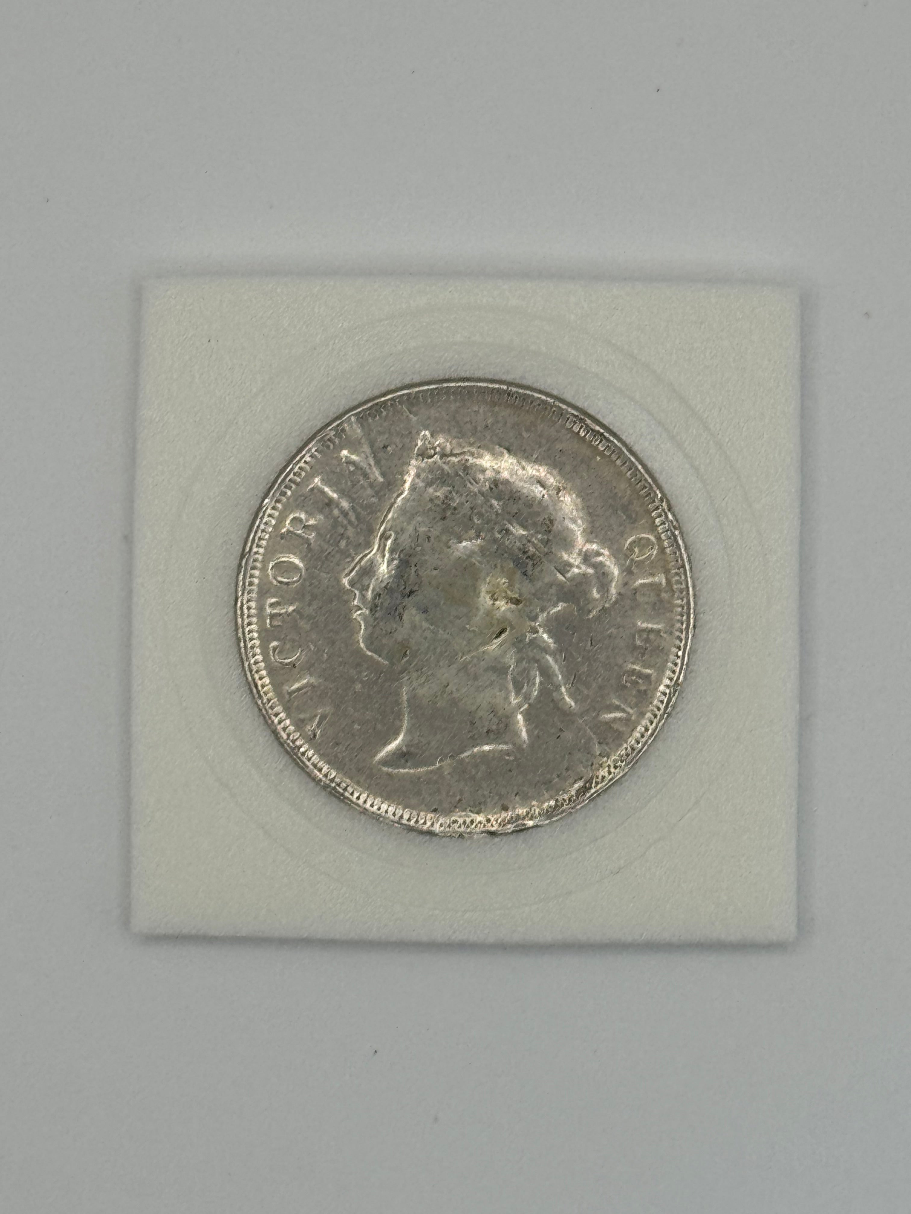 1887 - Straits Settlement 50c Silver Coin