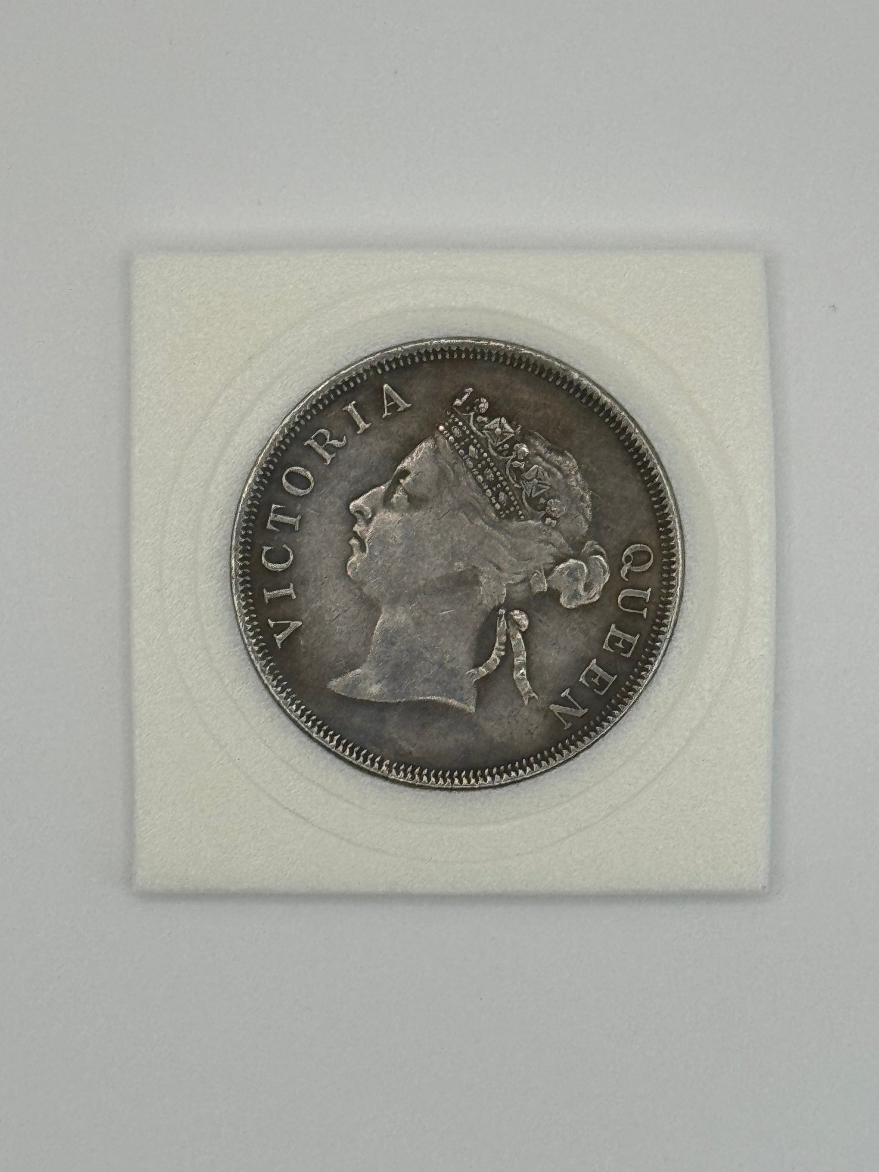1893 - Straits Settlement 50c Silver Coin