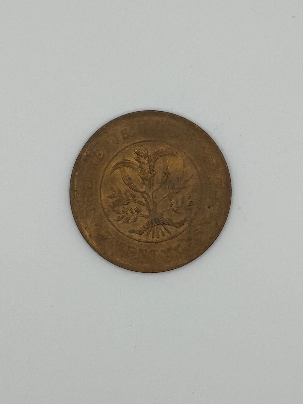1919 - China Hunan 20 Cash Copper Coin