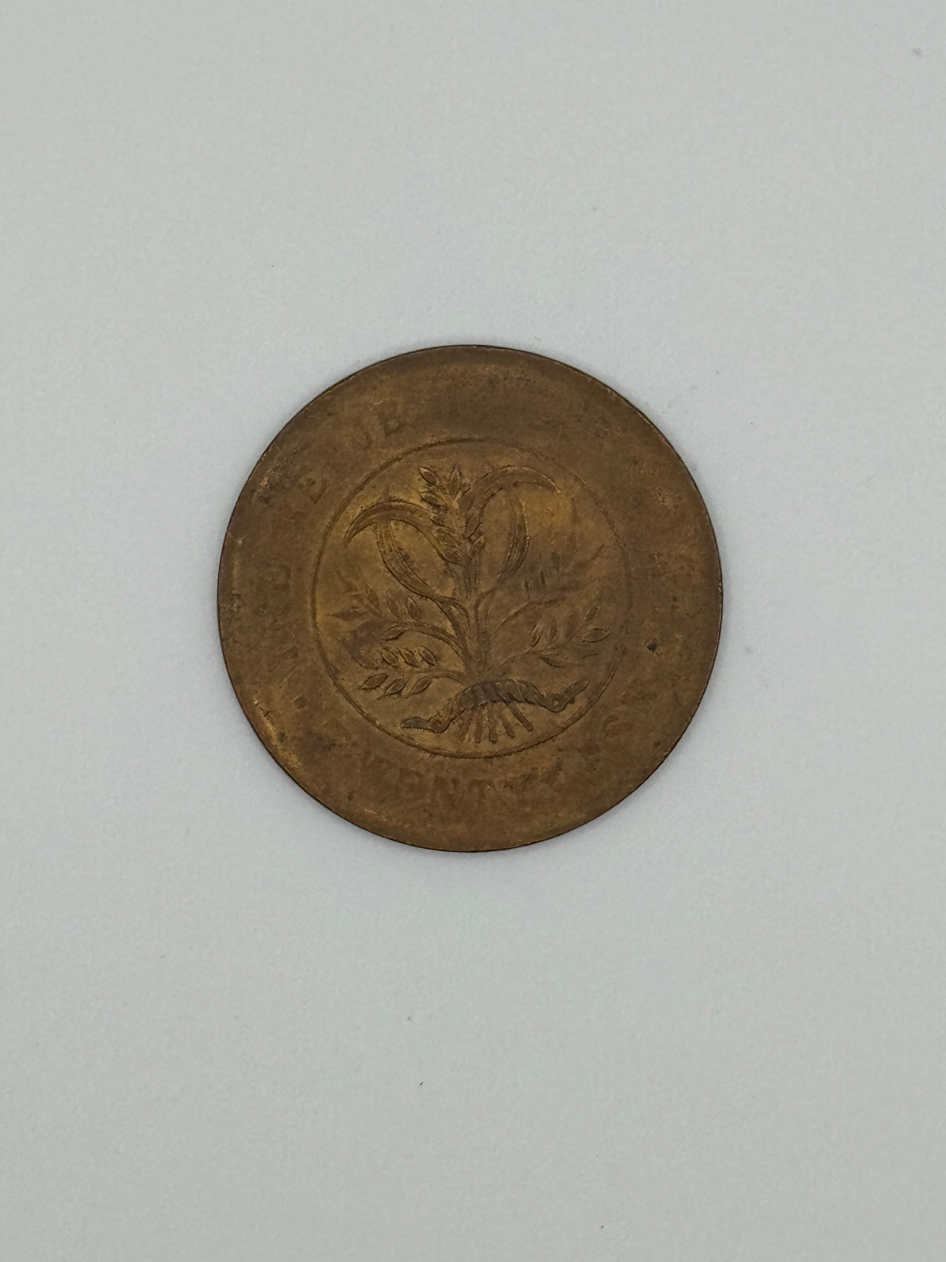 1919 - China Hunan 20 Cash Copper Coin