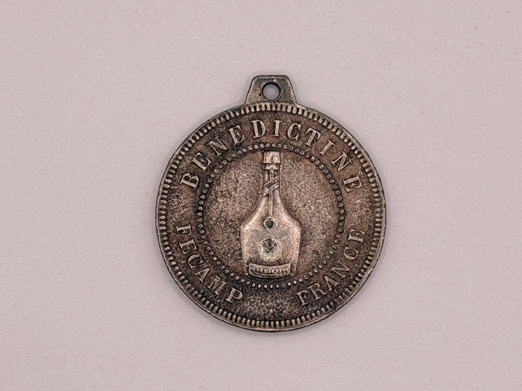 1790 France Bénédictine Fécamp Silver Souvenir Medal – Bottle & Abbey Design