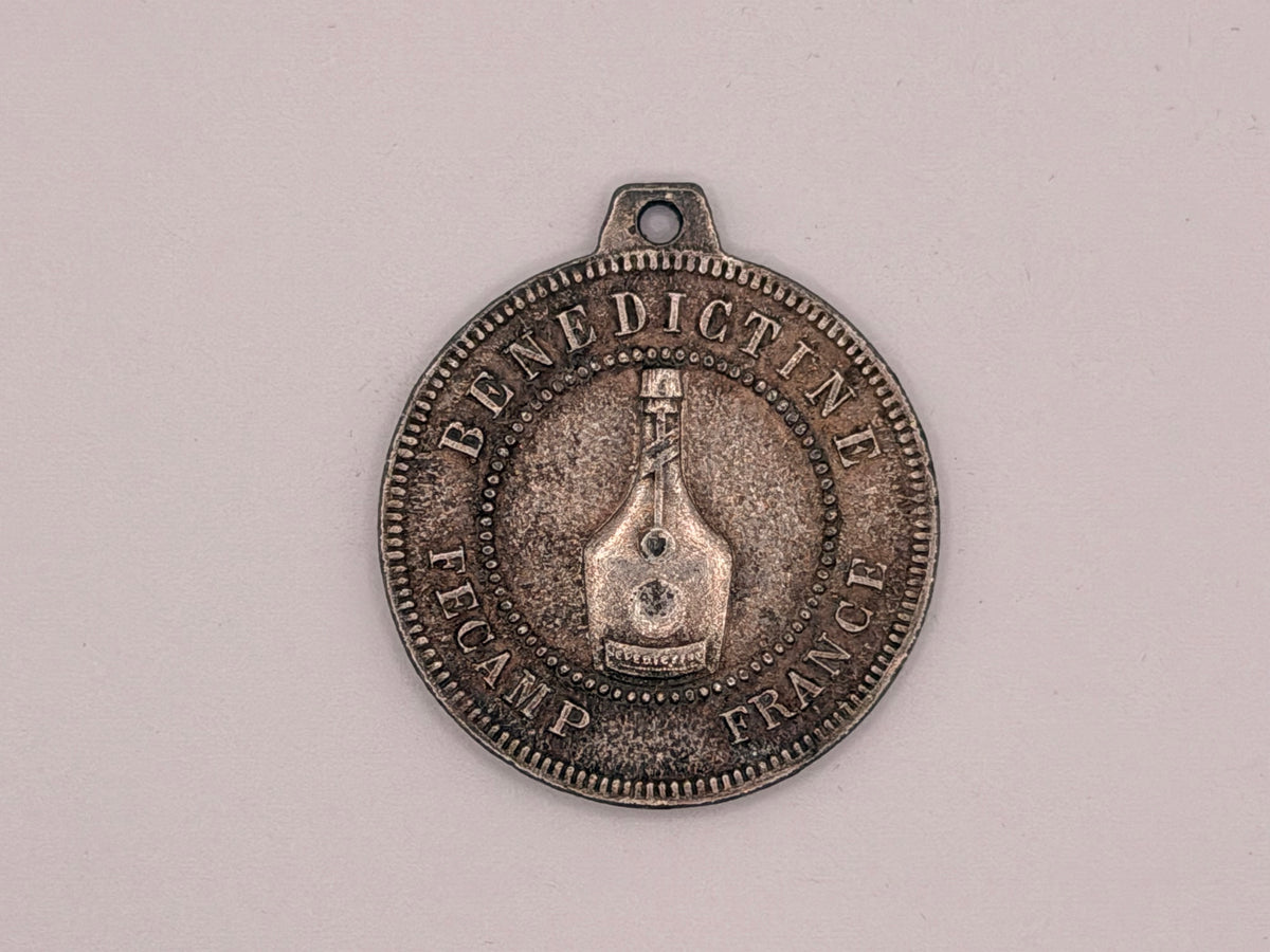 1790 France Bénédictine Fécamp Silver Souvenir Medal – Bottle & Abbey Design