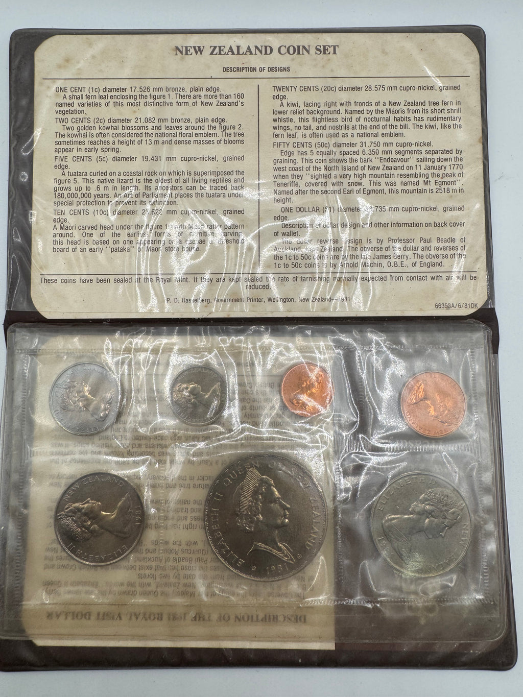 1981 - New Zealand Coin Set