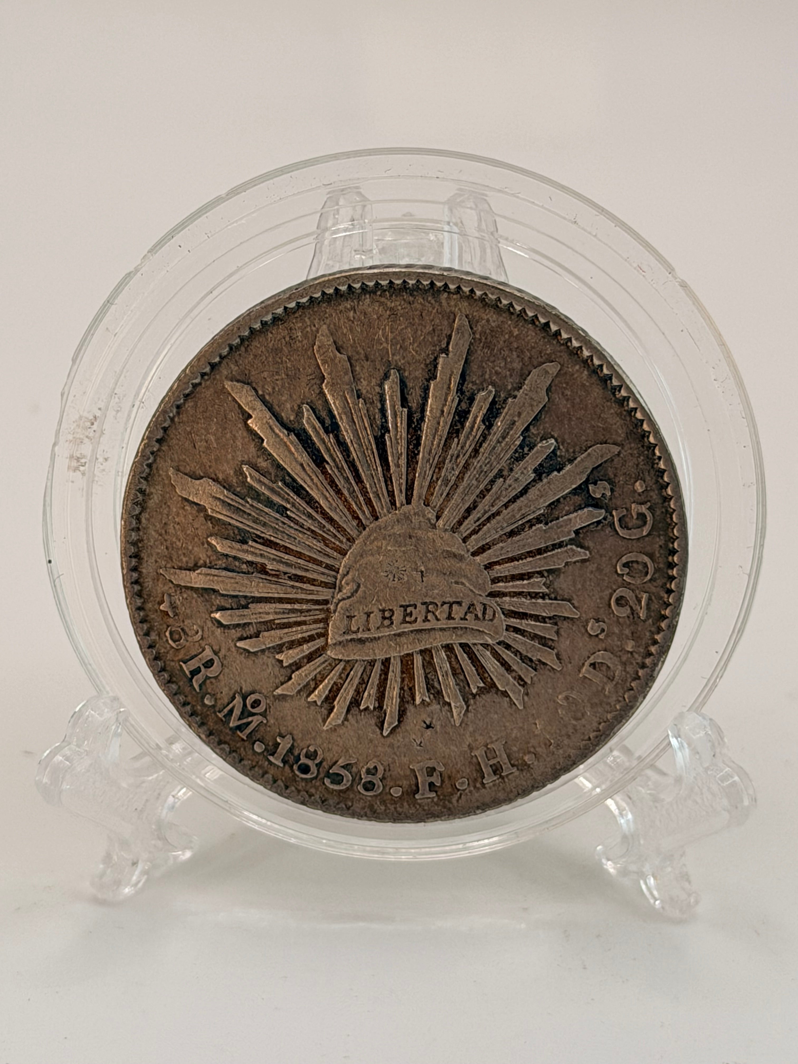 1858年墨西哥8里亚尔硬币