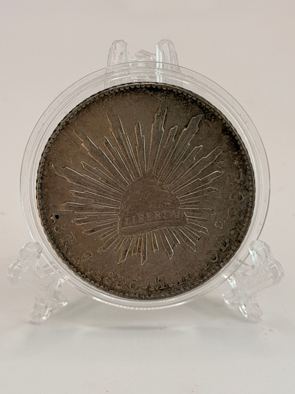 1886 Mexico 8 Reales Coin
