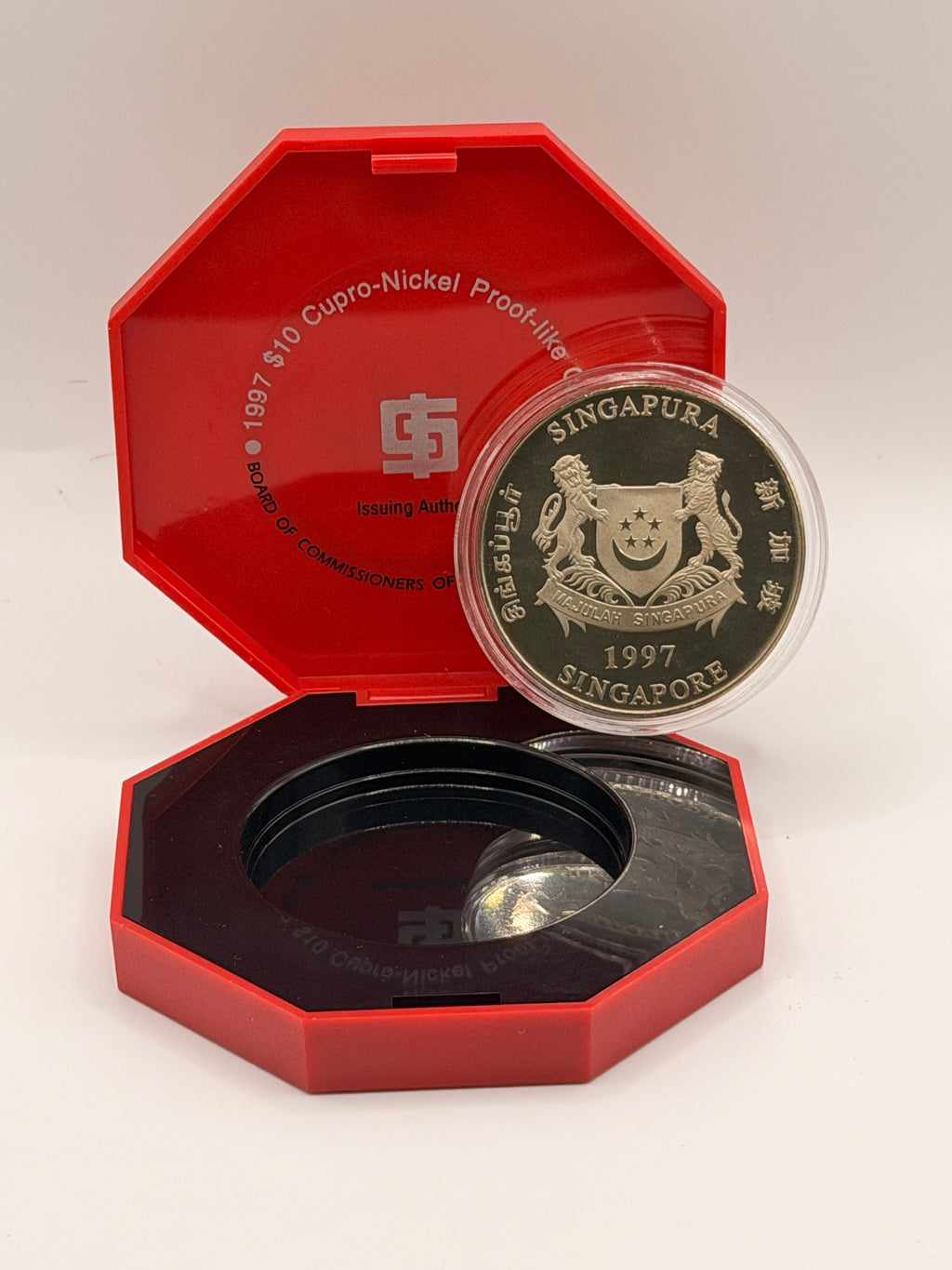 1997 Singapore $10 Cupro-Nickel Proof-like Coin (Year of the Ox)