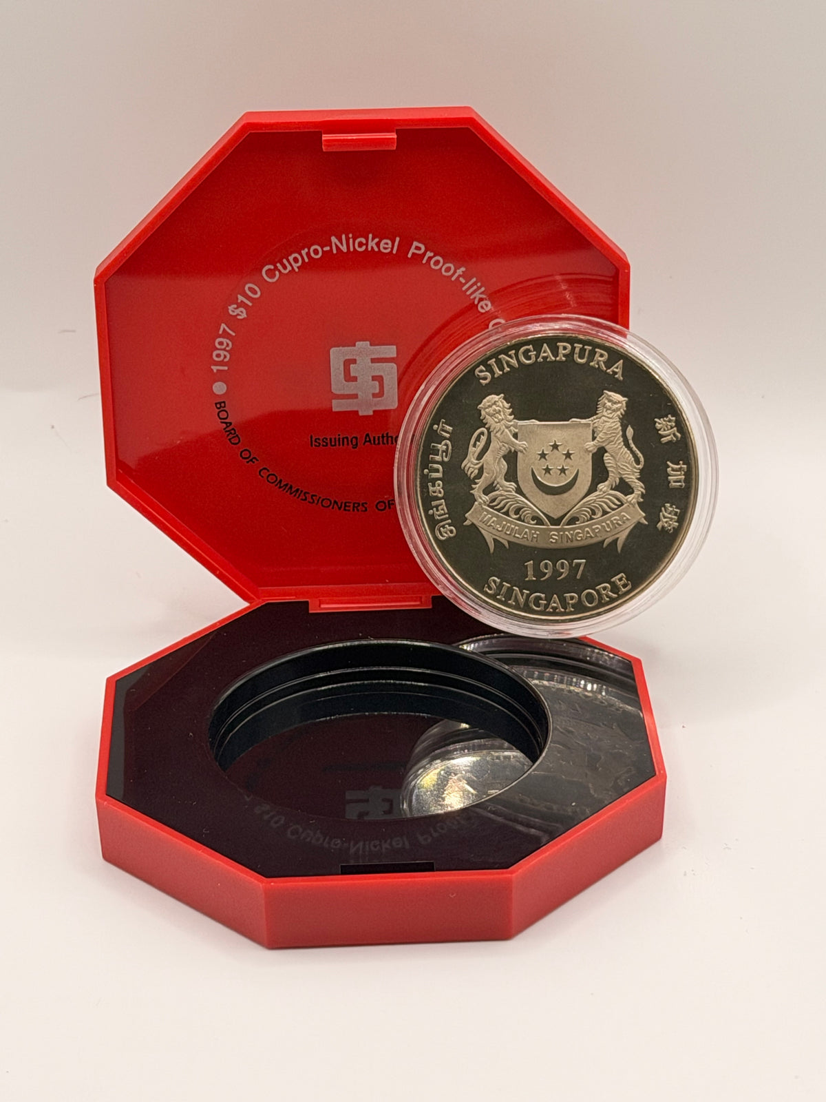 1997 Singapore $10 Cupro-Nickel Proof-like Coin (Year of the Ox)