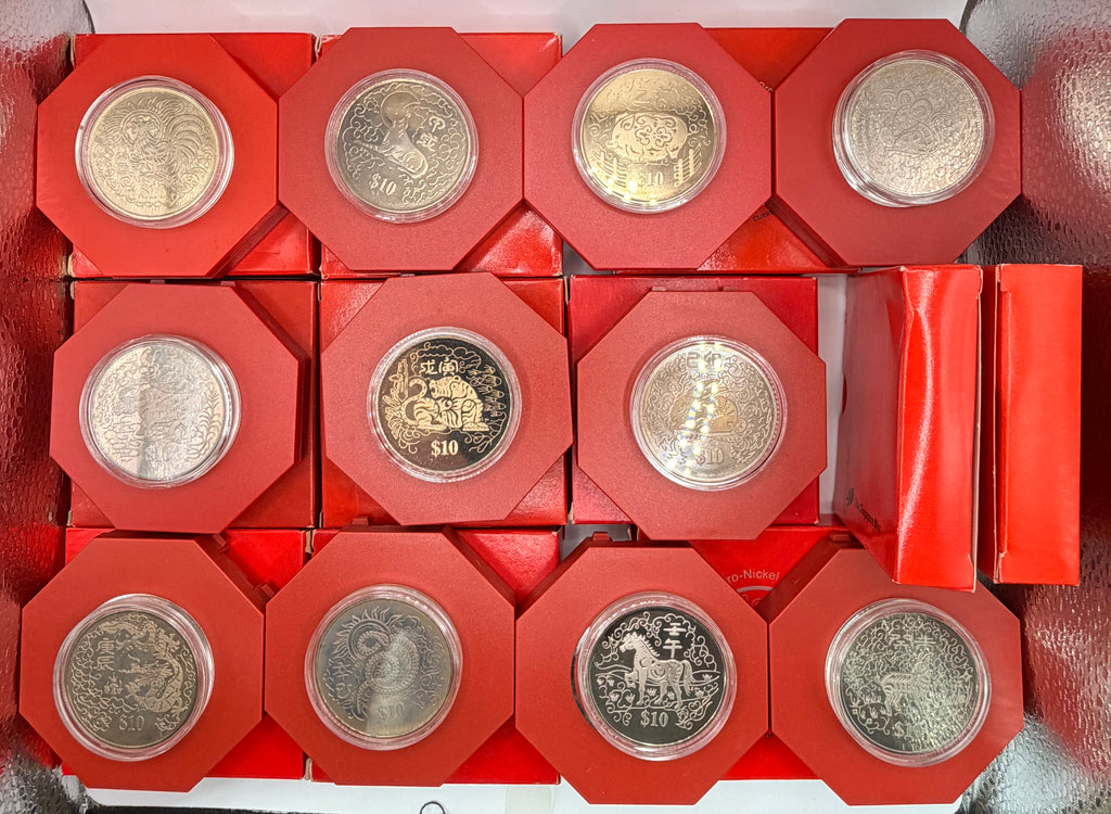[Set of 11] 1993 - 2003 Singapore Cupro-Nickel Proof-Like Coin
