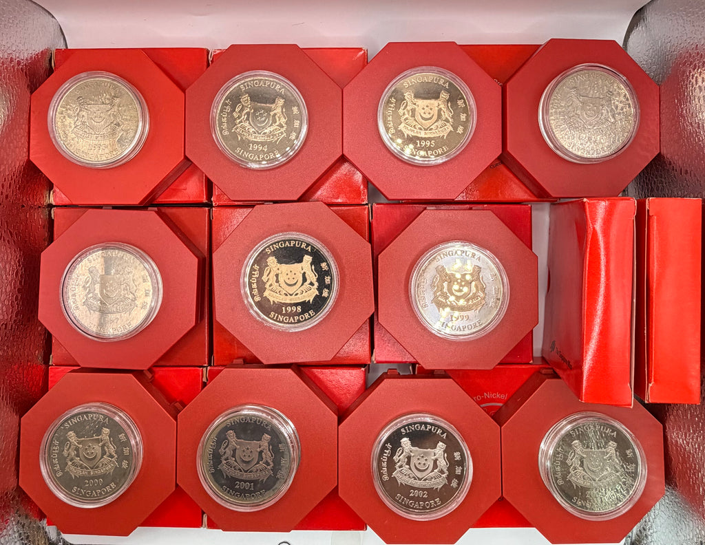 [Set of 11] 1993 - 2003 Singapore Cupro-Nickel Proof-Like Coin
