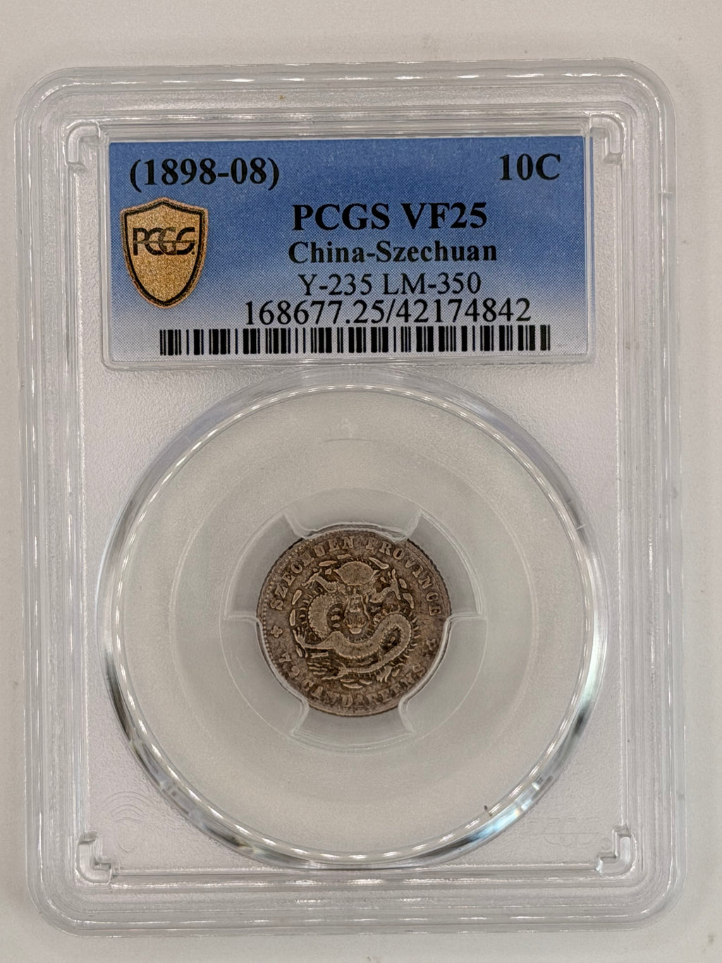 1898-08 China Szechuan VF25 10c