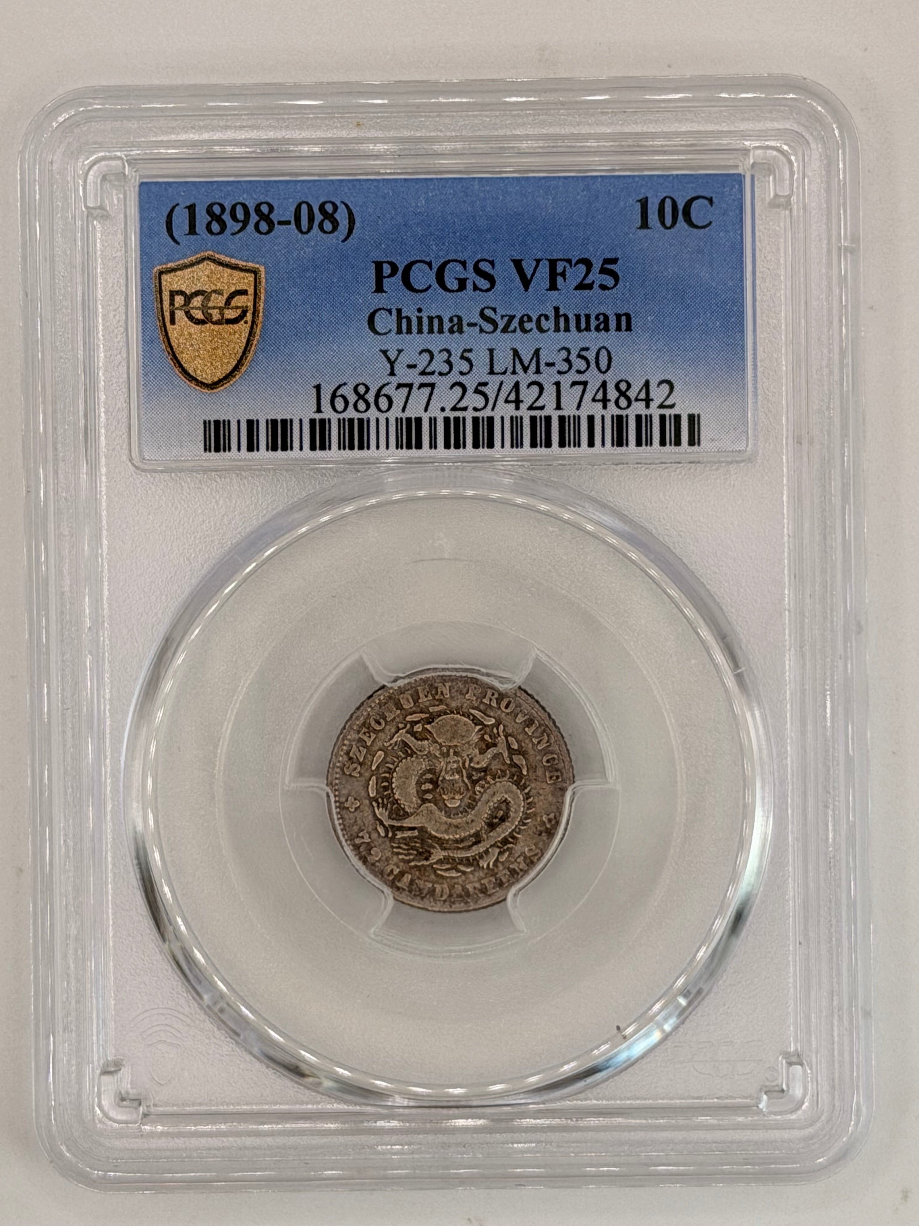 1898-08 China Szechuan VF25 10c