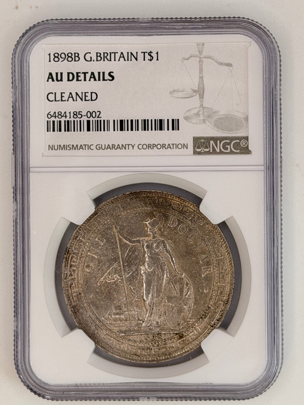 1898B - 英国 1 美元 AU 详情已清洗