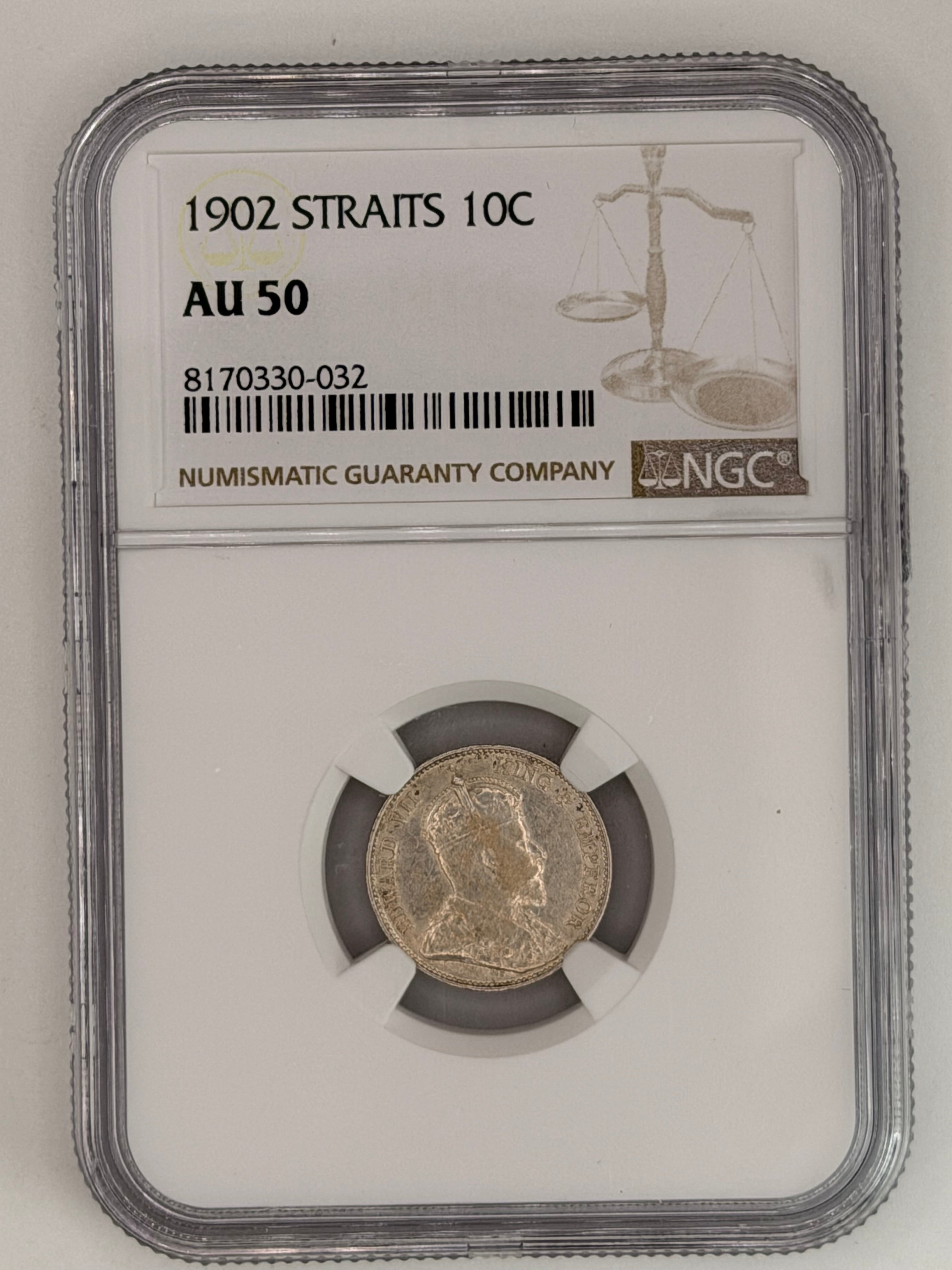 1902 年 - 海峡 10 分 AU50