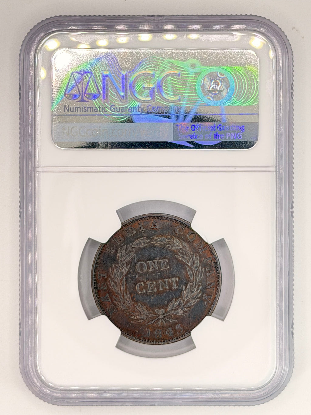 1845 - Straits Cent AU Details Cleaned