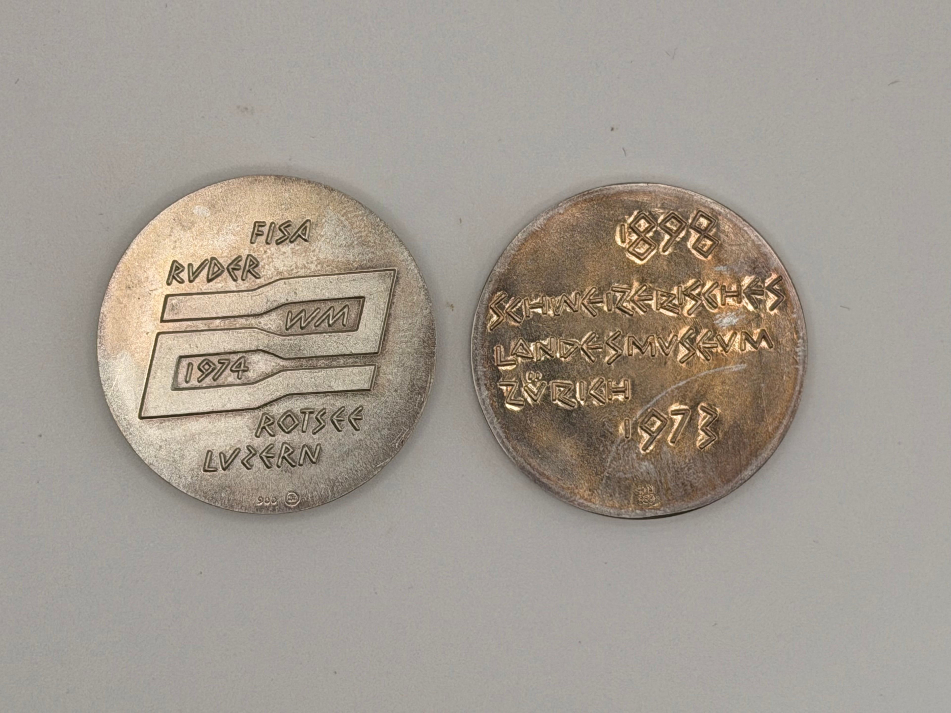 [两枚一套] 1973年和1974年慕尼黑与瑞士纪念币