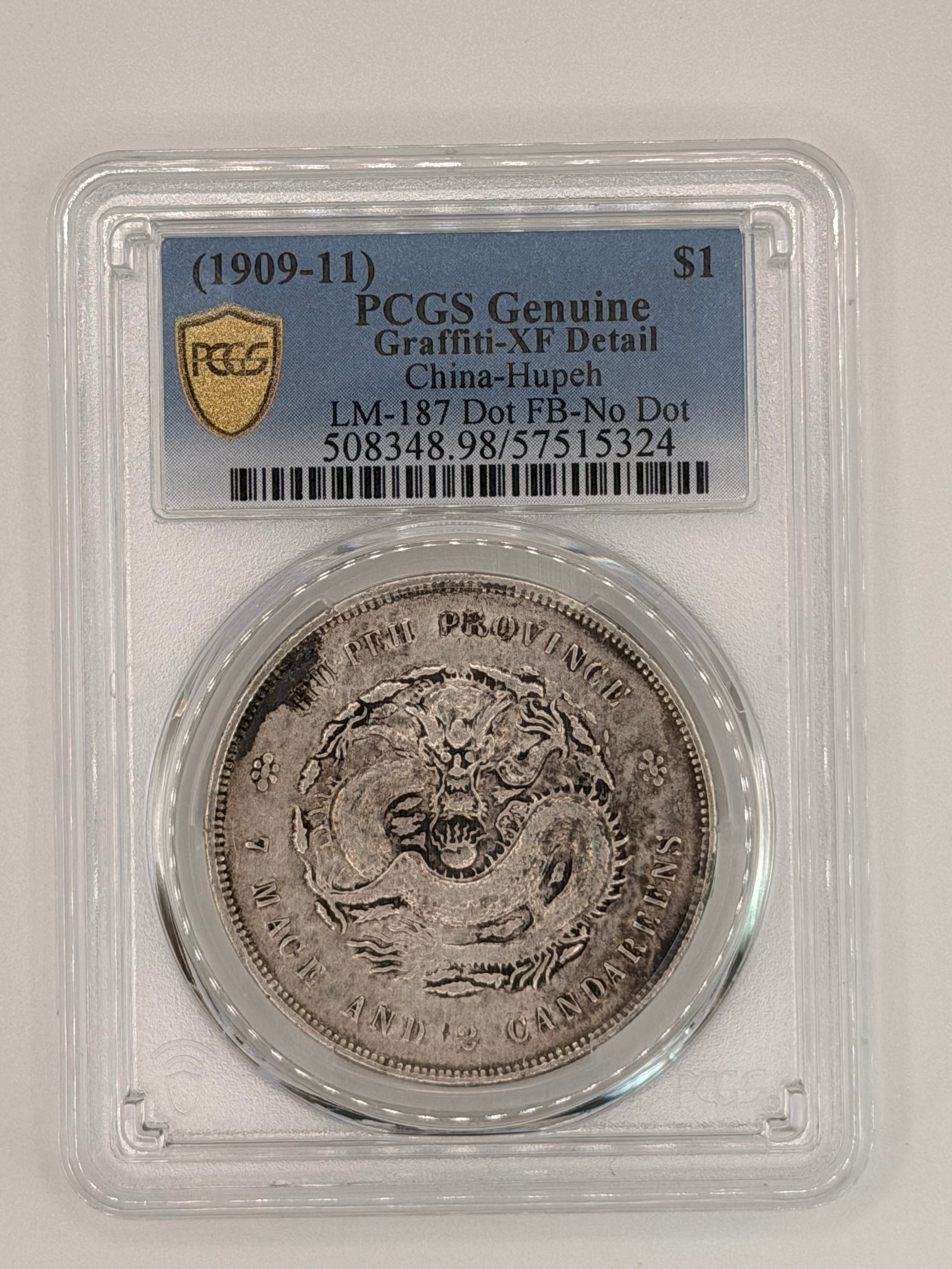 1909-11 China Hupeh Graffiti-XF Detail $1