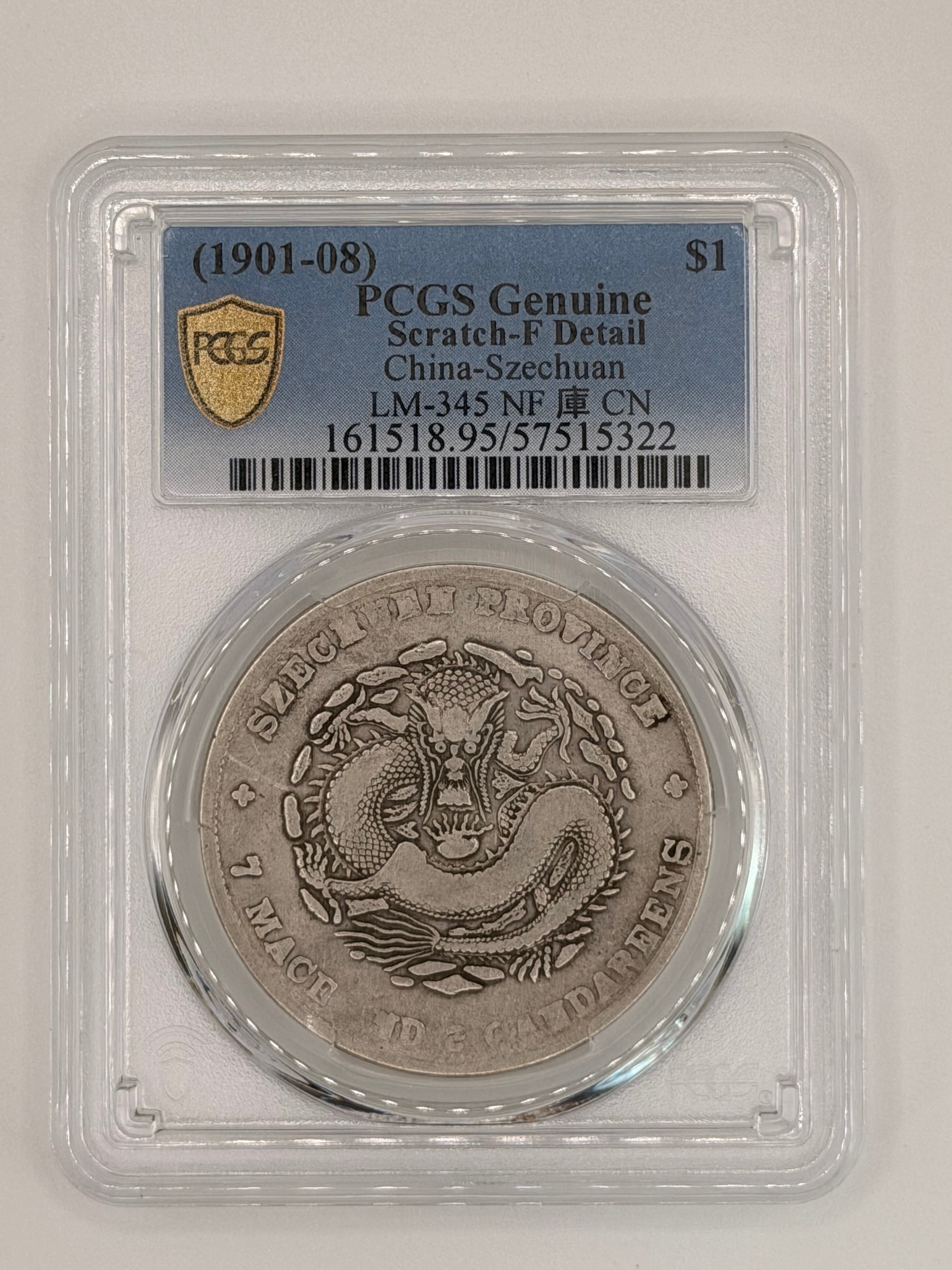 1901-08 China Szechuan Scratch-F Detail $1